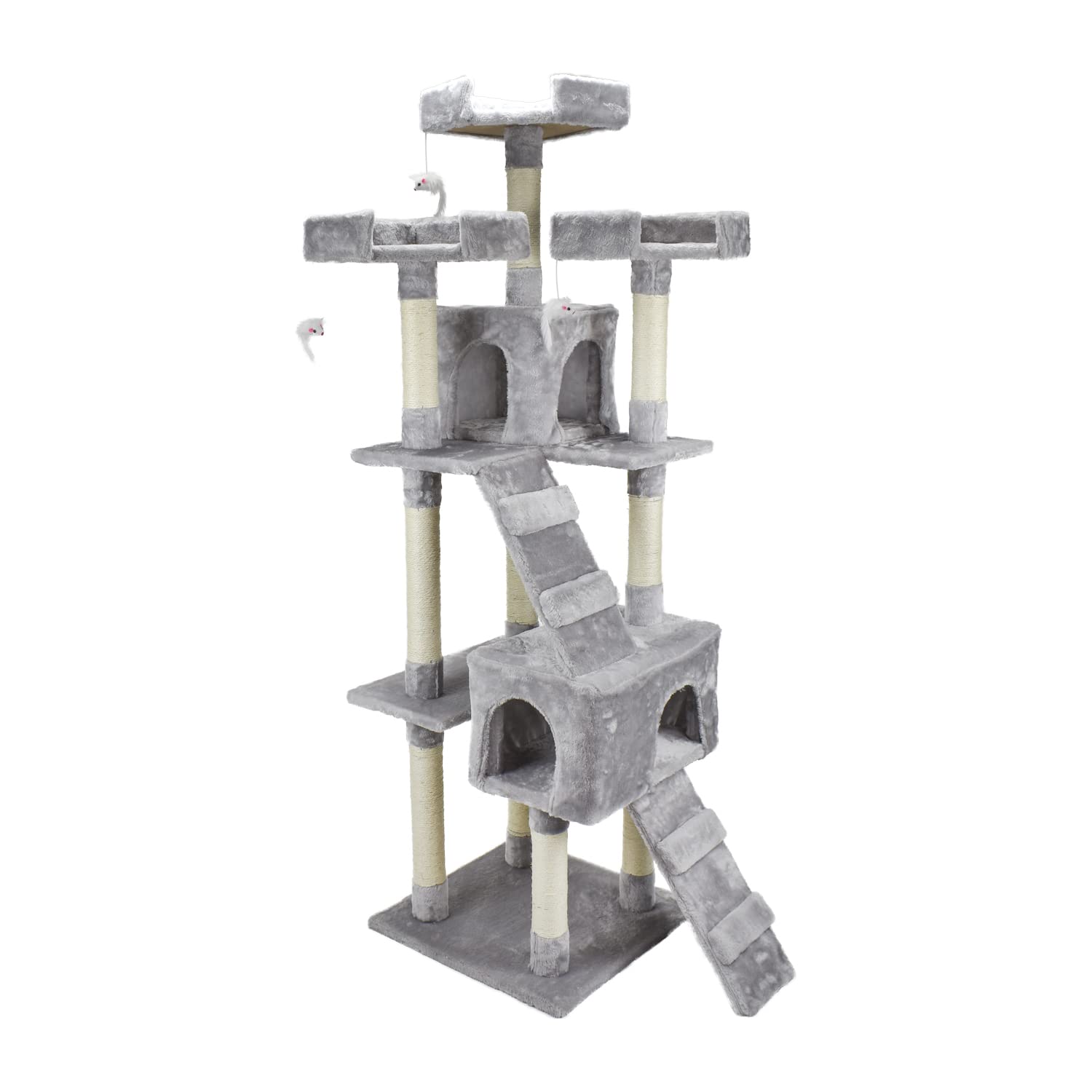 AQPET tiragraffi XXL 170cm per gatti con cuccia in super offerta su Amazon: parco giochi completo a prezzo scontato