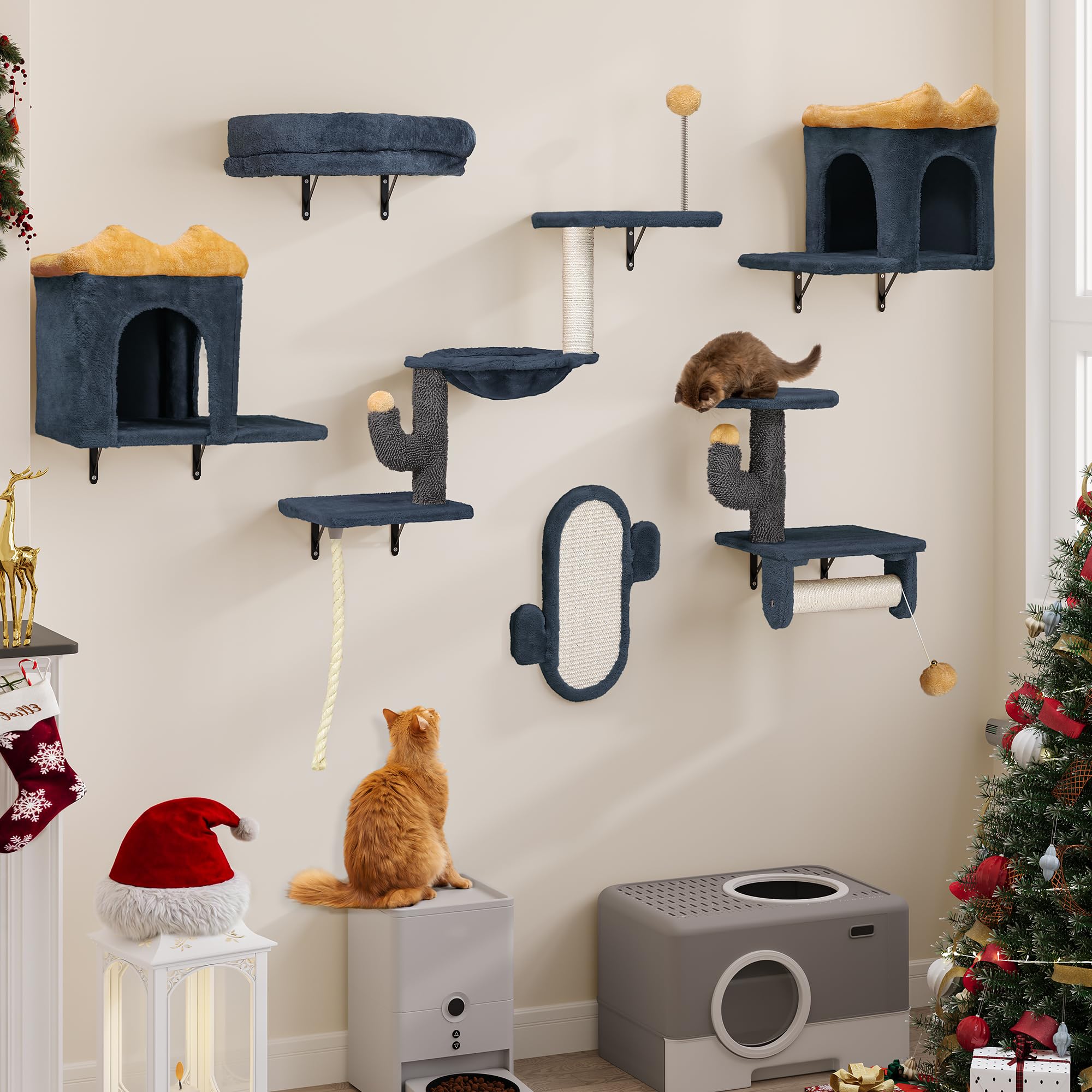 YITAHOME set arrampicata per gatti in sconto Amazon: area giochi completa a prezzo tagliato del 30%