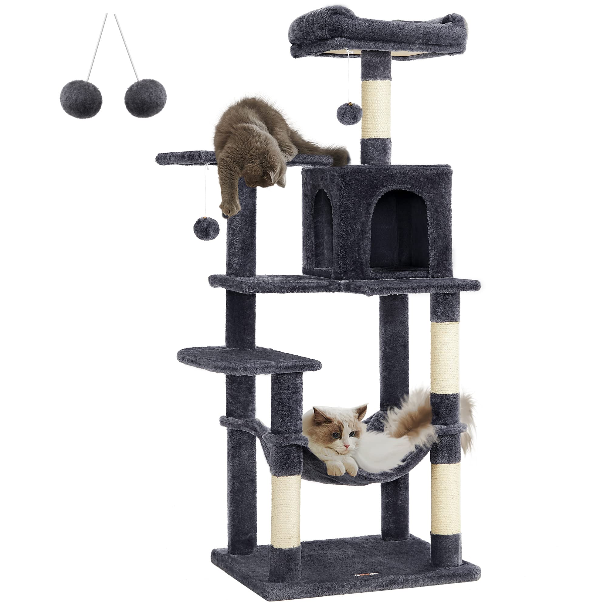 Feandrea albero per gatti alto 143 cm con 41% di sconto: tutti i comfort per il tuo felino a prezzo record