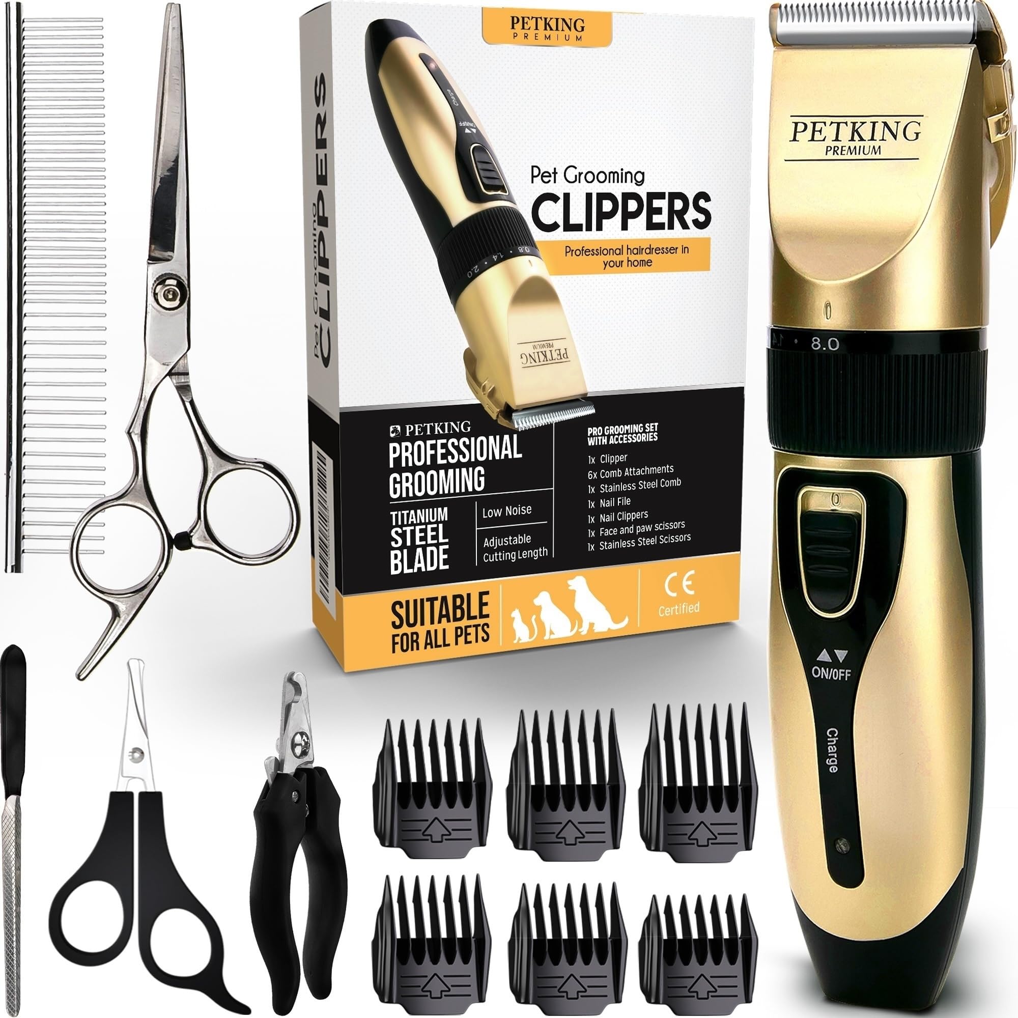 PetKing tosatrice professionale per cani in super offerta Amazon: kit completo per la toelettatura a casa