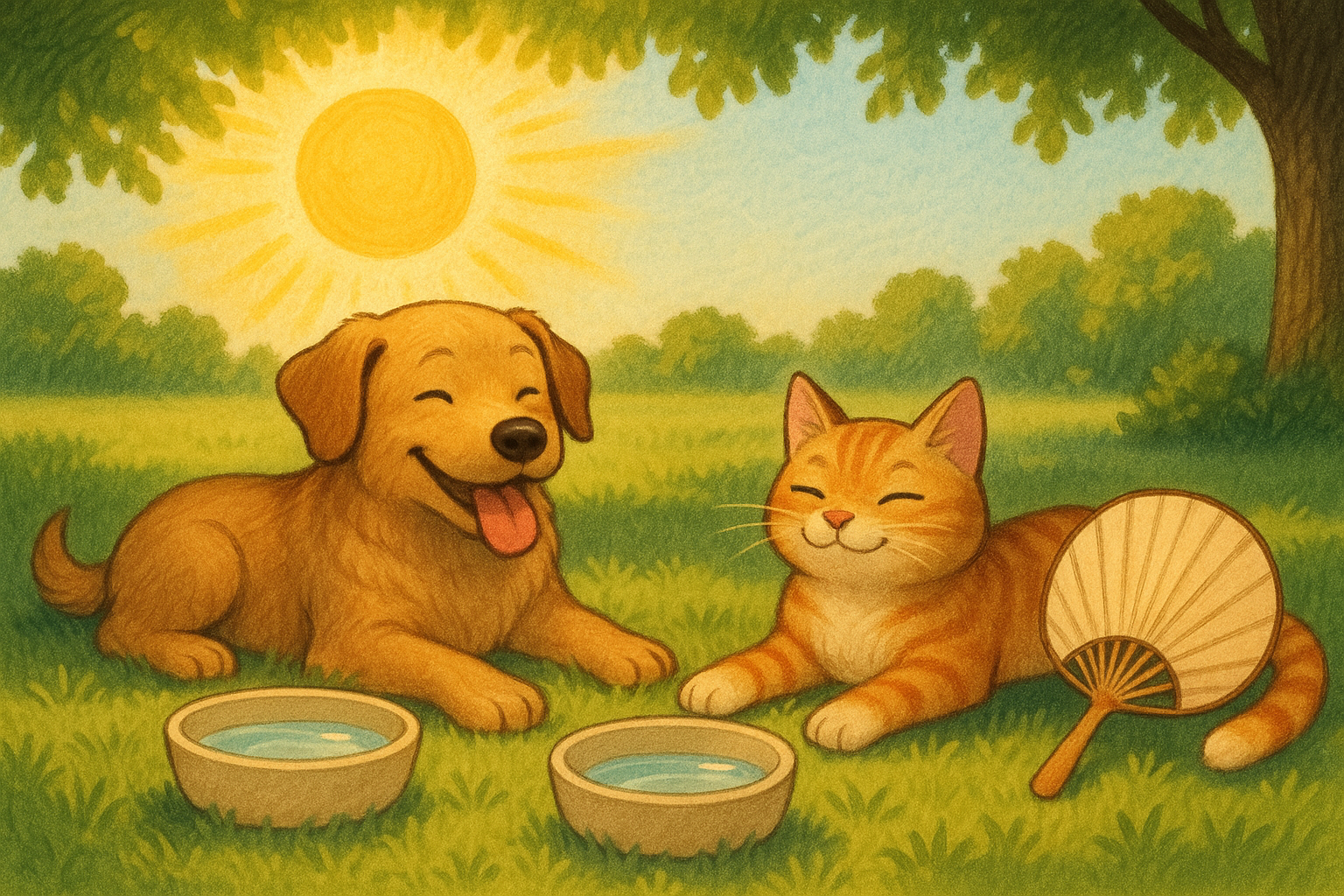 Animali in estate: come proteggerli dal caldo e riconoscere i segnali di disagio