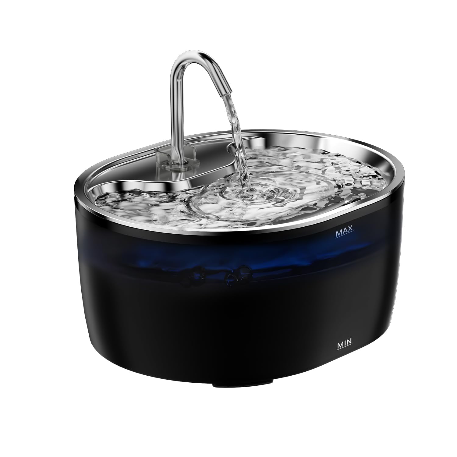 EUARY fontana per gatti in acciaio inox (dark grey) in offerta Amazon: freschezza continua con il 55% di sconto