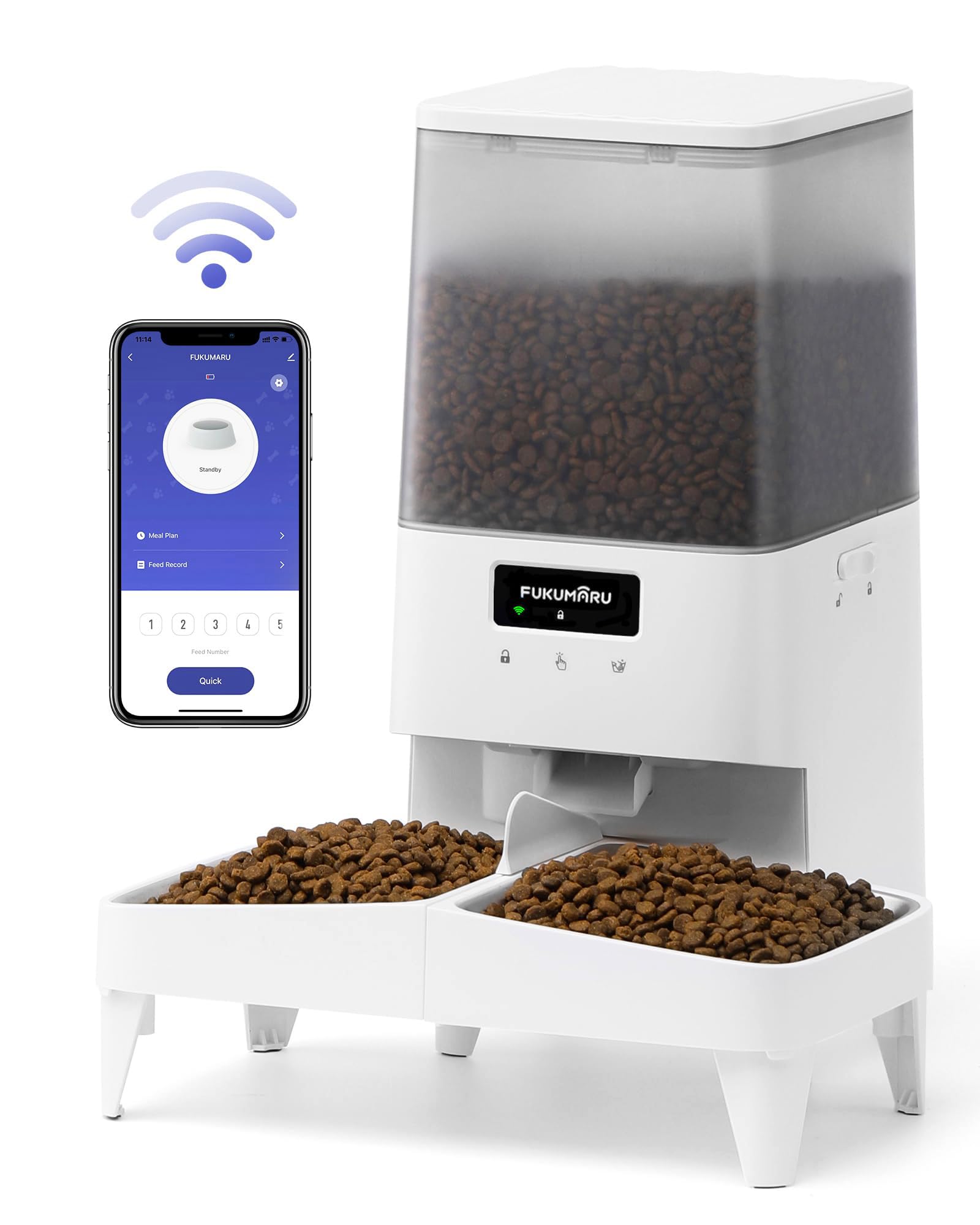 FUKUMARU distributore automatico cibo per gatti e cani in offerta su Amazon: alimentazione smart con il 20% di sconto