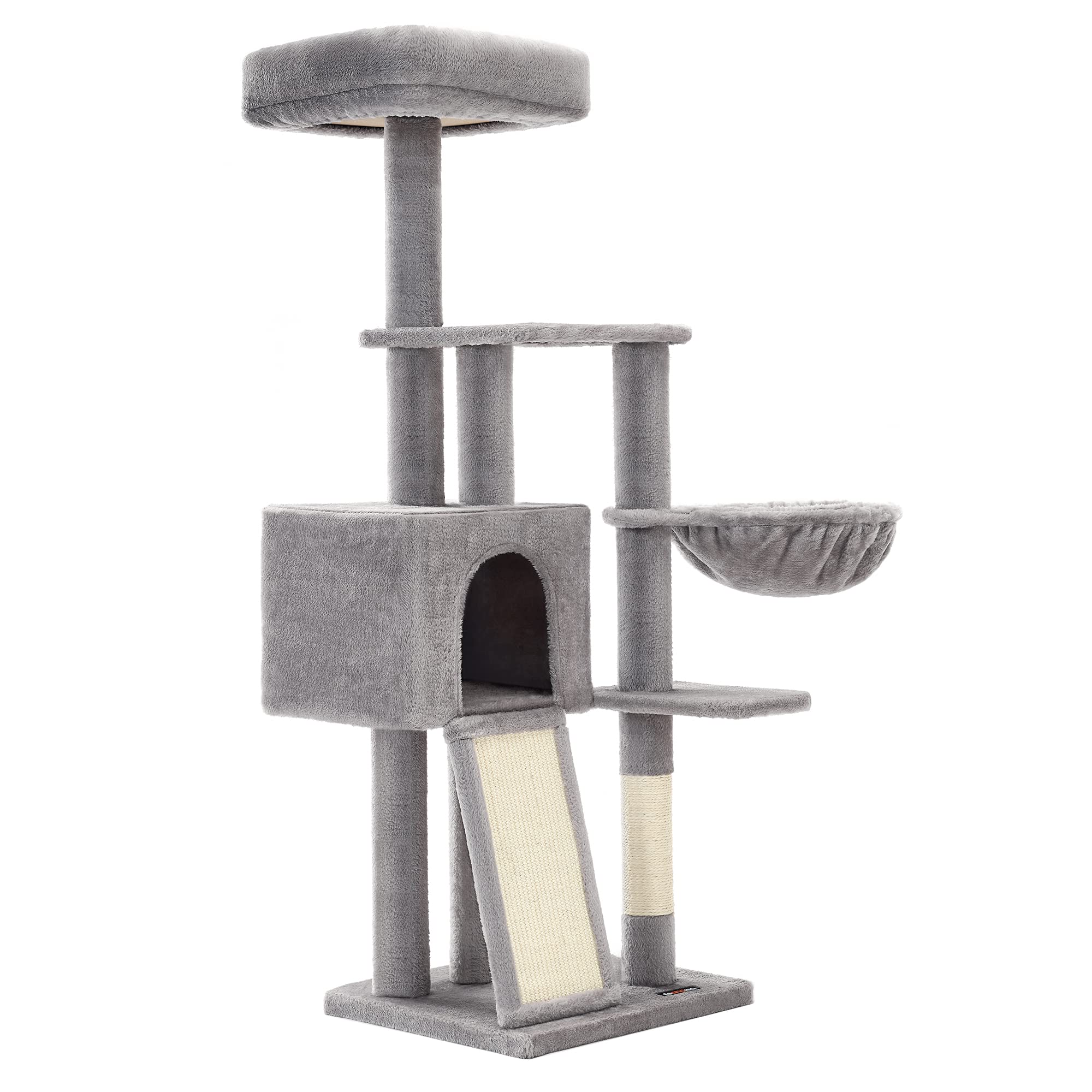 FEANDREA albero per gatti tiragraffi piccolo 135 cm in offerta Amazon: relax e gioco con il 38% di sconto