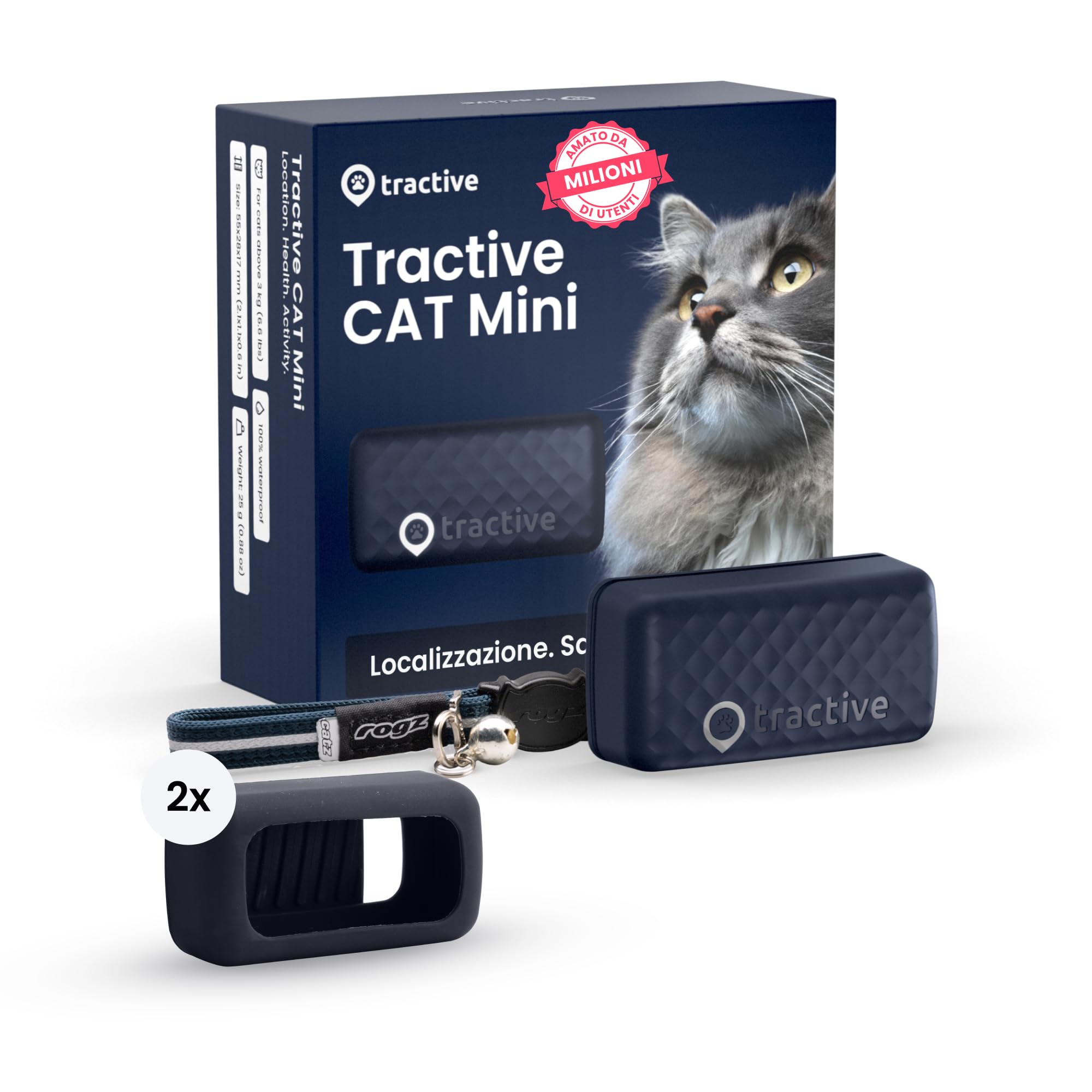 Tractive bundle GPS gatto mini in super offerta Amazon: sicurezza e localizzazione smart con il 30% di sconto
