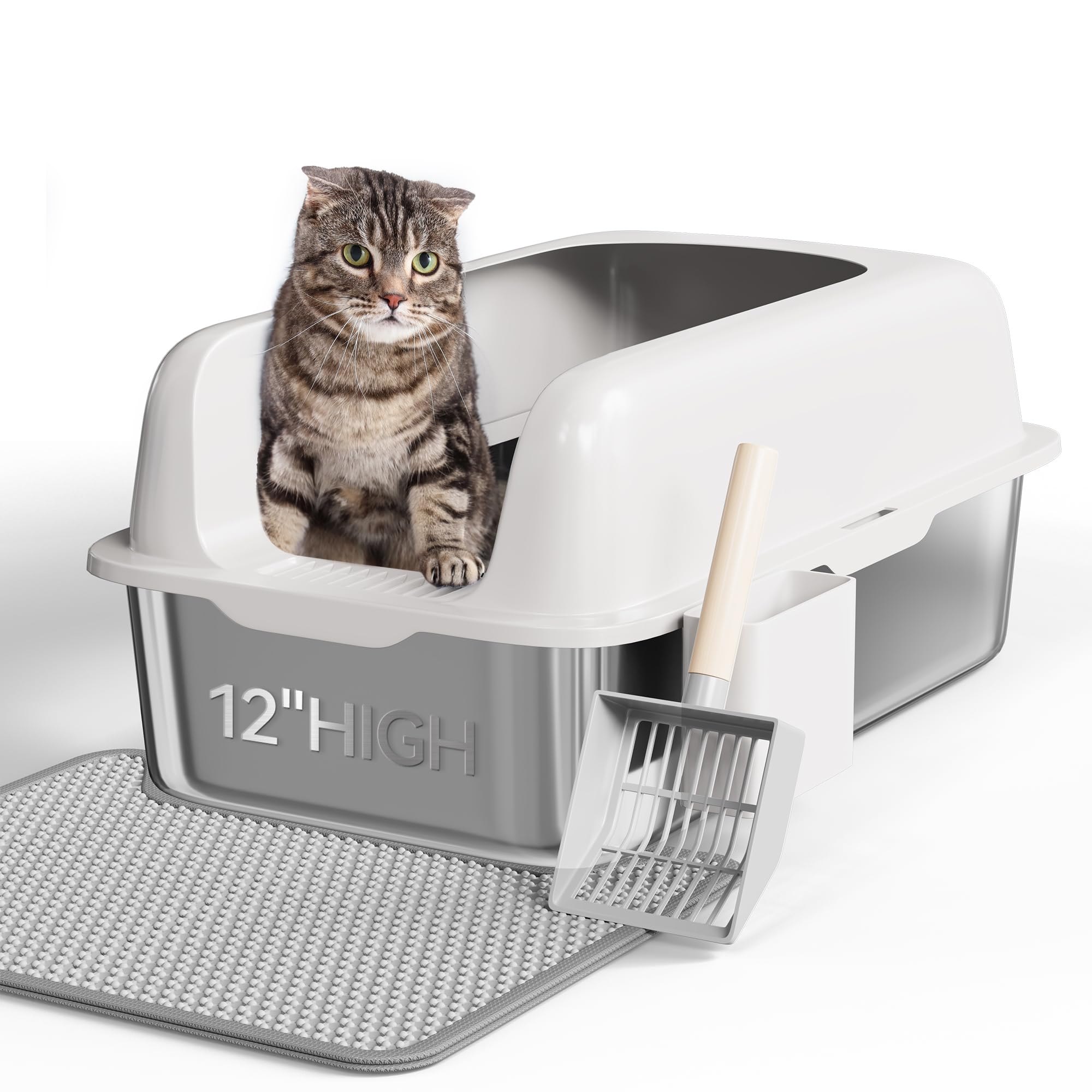 YITAHOME lettiera per gatti in acciaio inox XXL in offerta: extra large, robusta e facile da pulire con il 26% di sconto Amazon