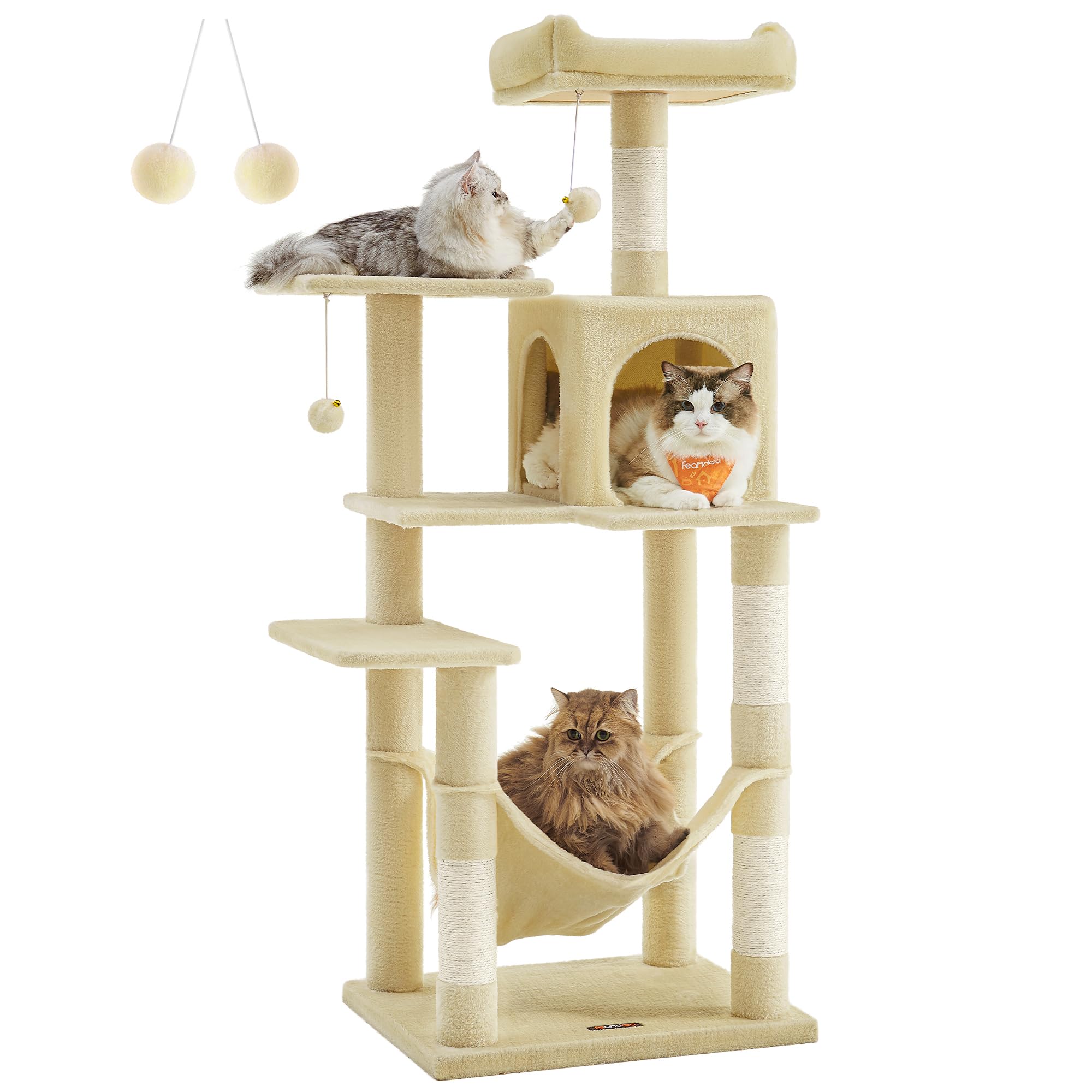 Feandrea albero per gatti 143 cm in offerta Amazon: il tiragraffi multi-level al 20% di sconto