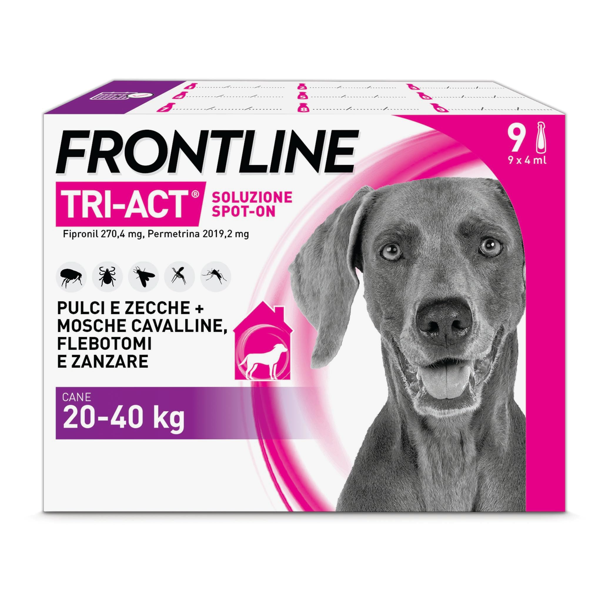 FRONTLINE Triact 9 pipette per cani in offerta Amazon: protezione totale da pulci, zecche e zanzare con il 29% di sconto