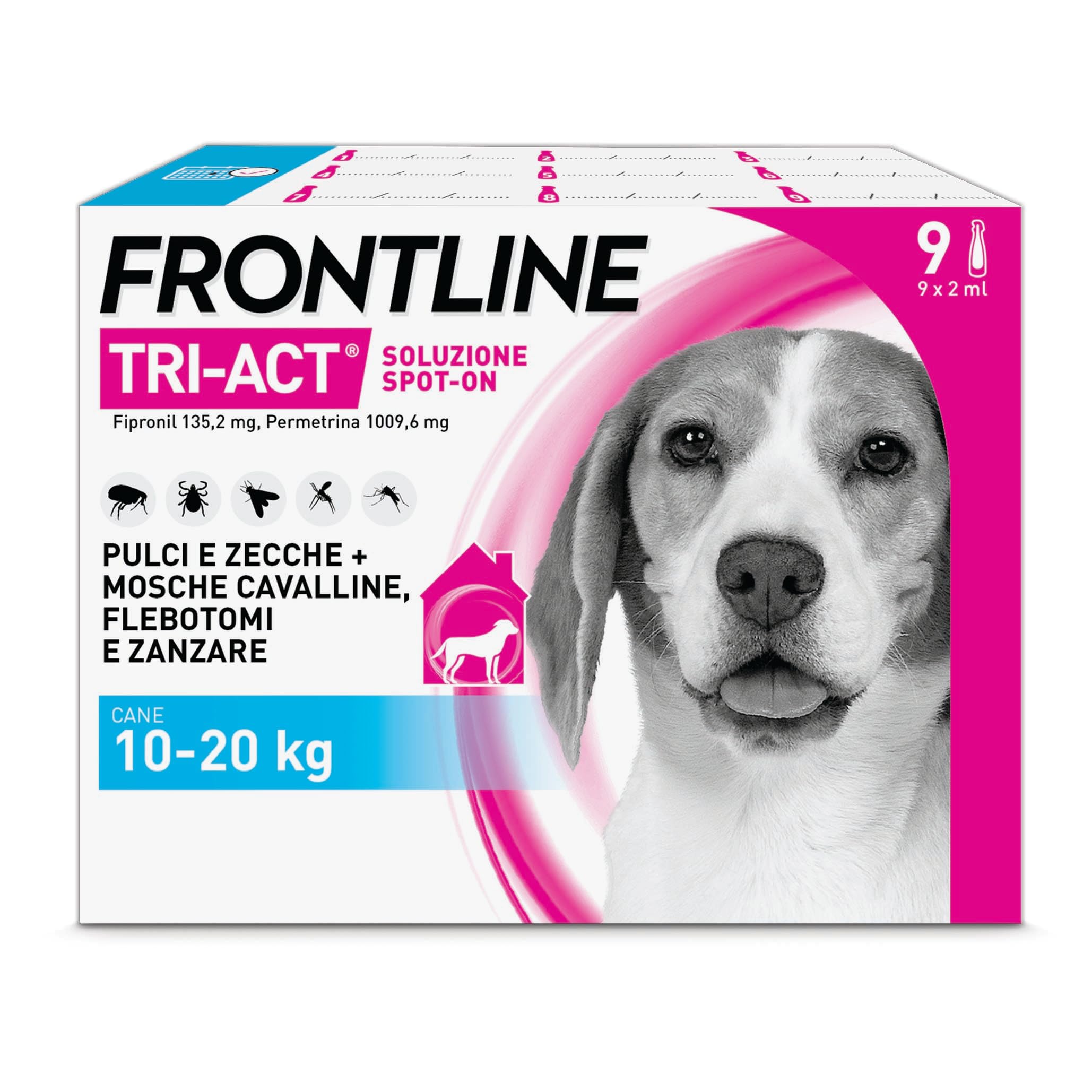 FRONTLINE Triact 9 pipette per cani (taglia M) in sconto Amazon: antiparassitario completo al -42%