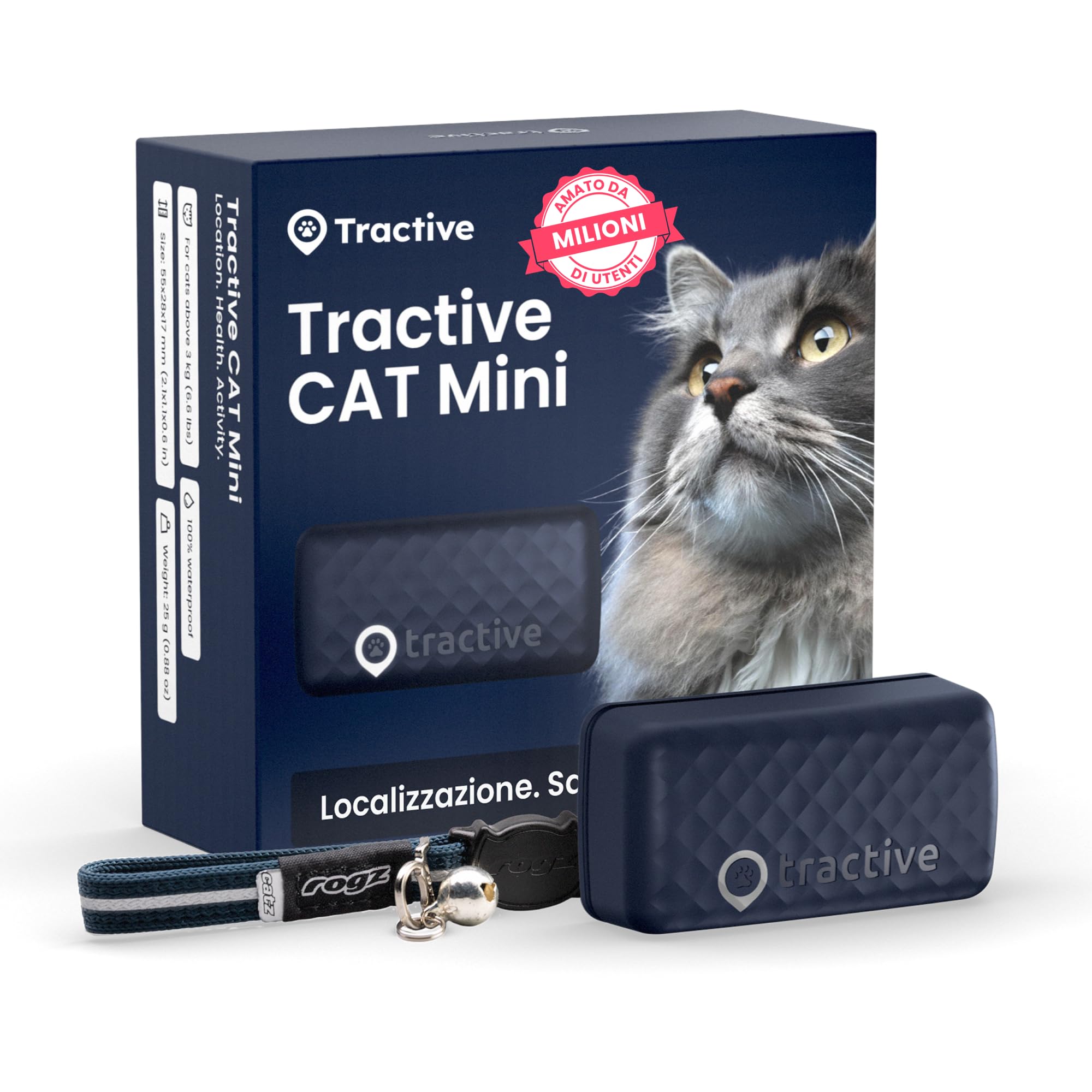 Tractive GPS gatto Mini in offerta Amazon: monitoraggio attività e avvisi di salute a prezzo top