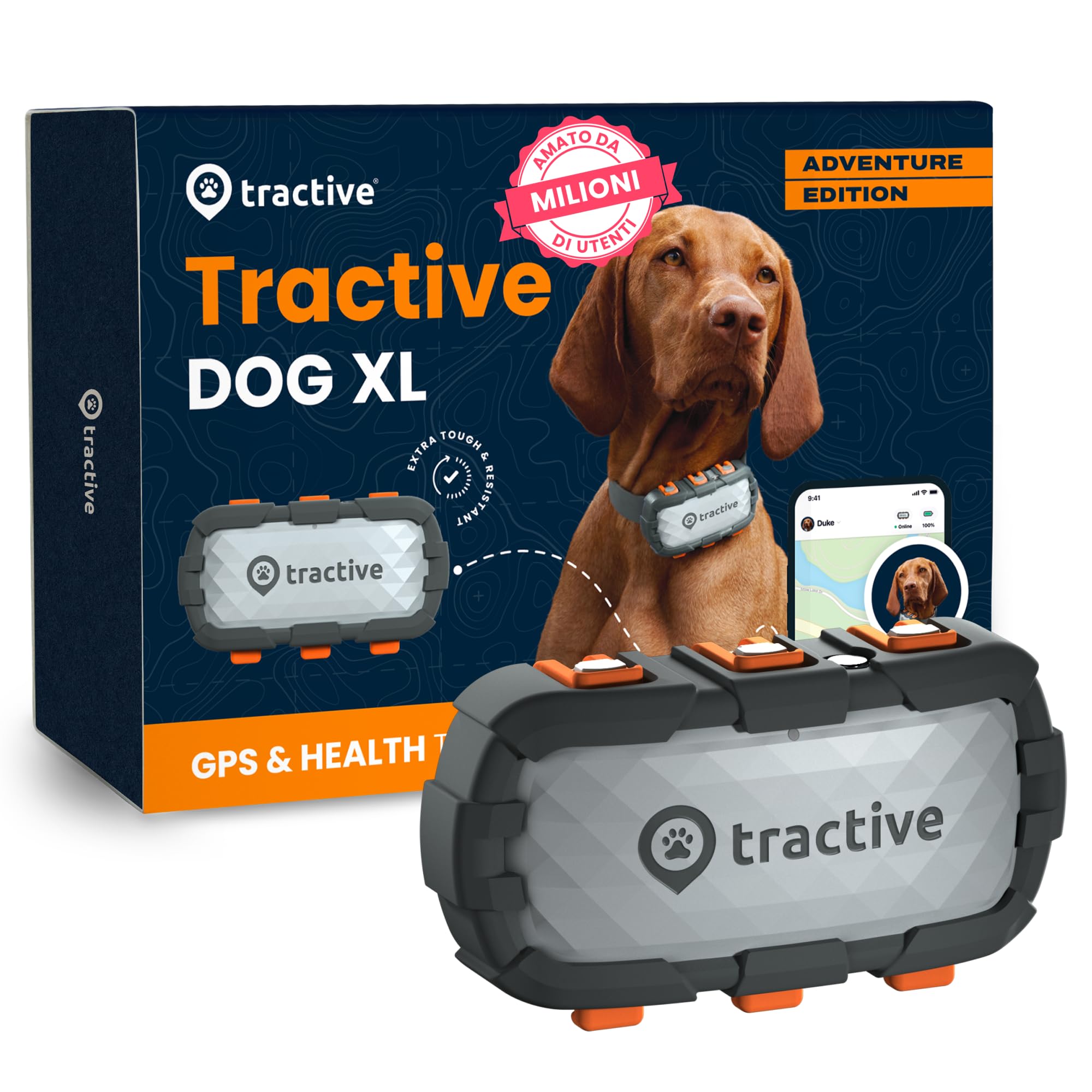 Tractive GPS per cani XL Adventure: localizzazione sicura, risparmi il 33% ora su Amazon