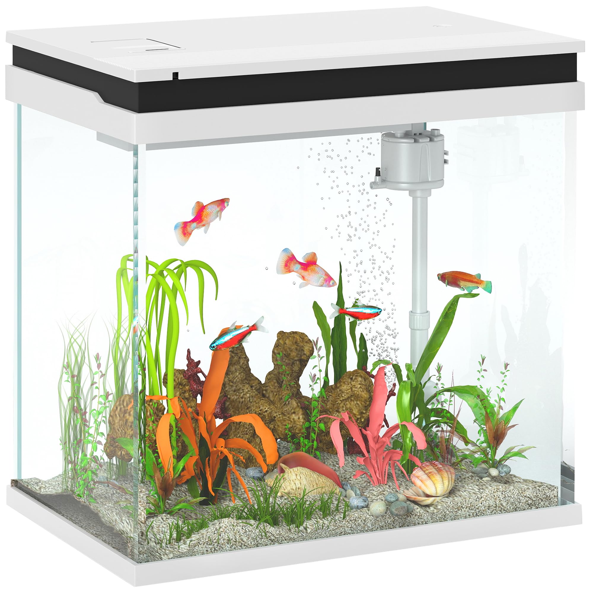 PawHut acquario in vetro 26L con filtro e LED: tutto per i pesci in sconto Amazon del 24%