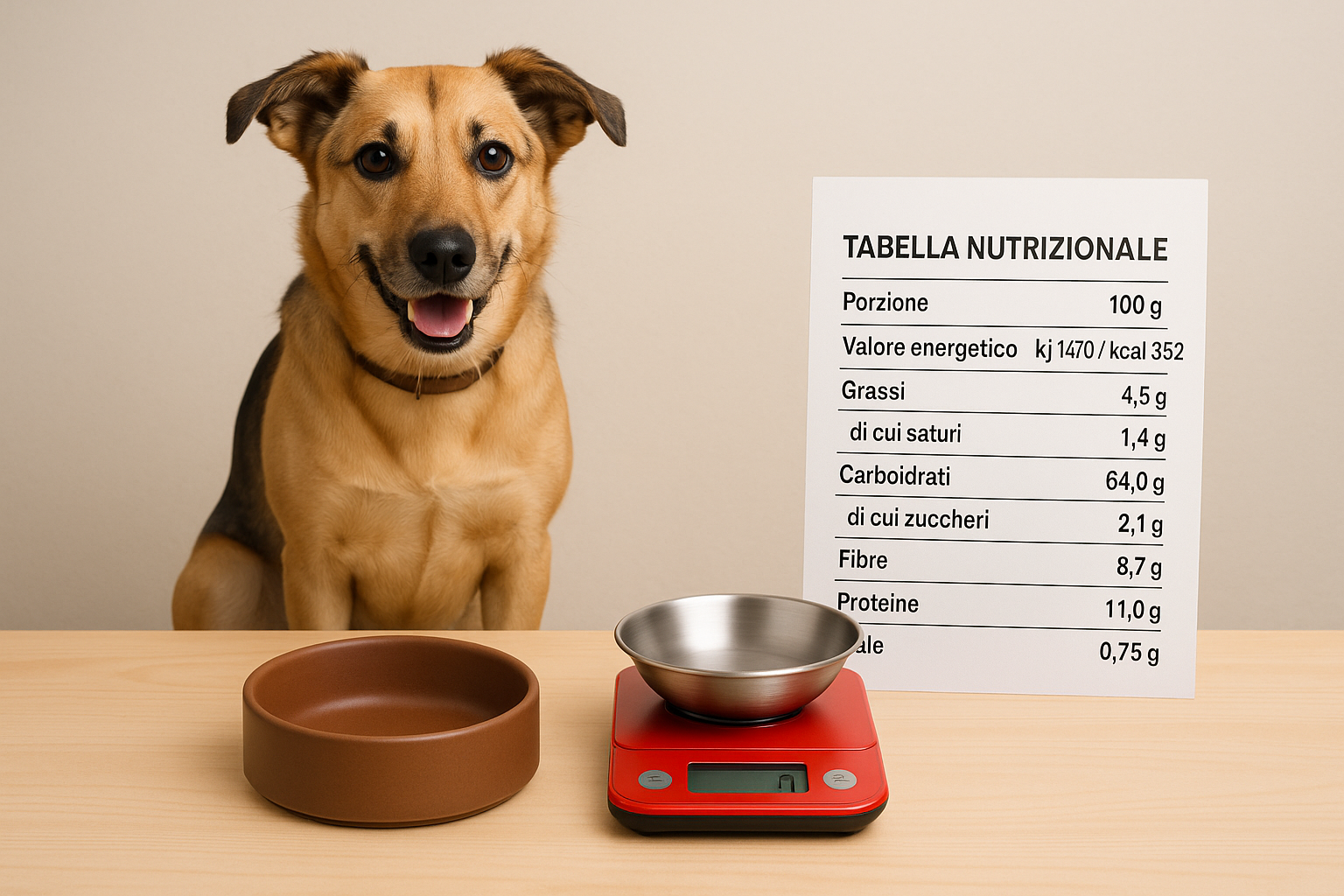 Tabella dosi cibo cane: guida aggiornata 2025 con esempi pratici per età, taglia e attività
