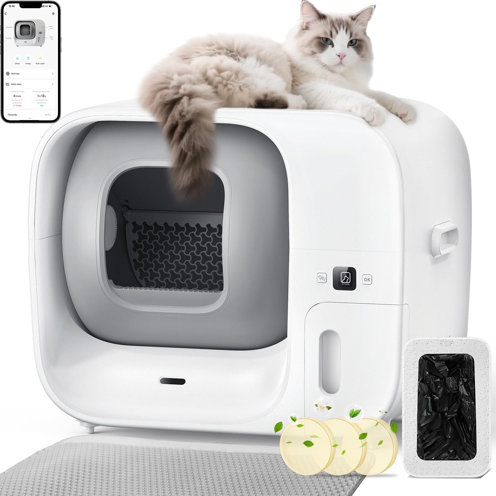Lettiera gatto autopulente automatica con APP: in offerta Amazon col 33% di sconto per massima igiene smart