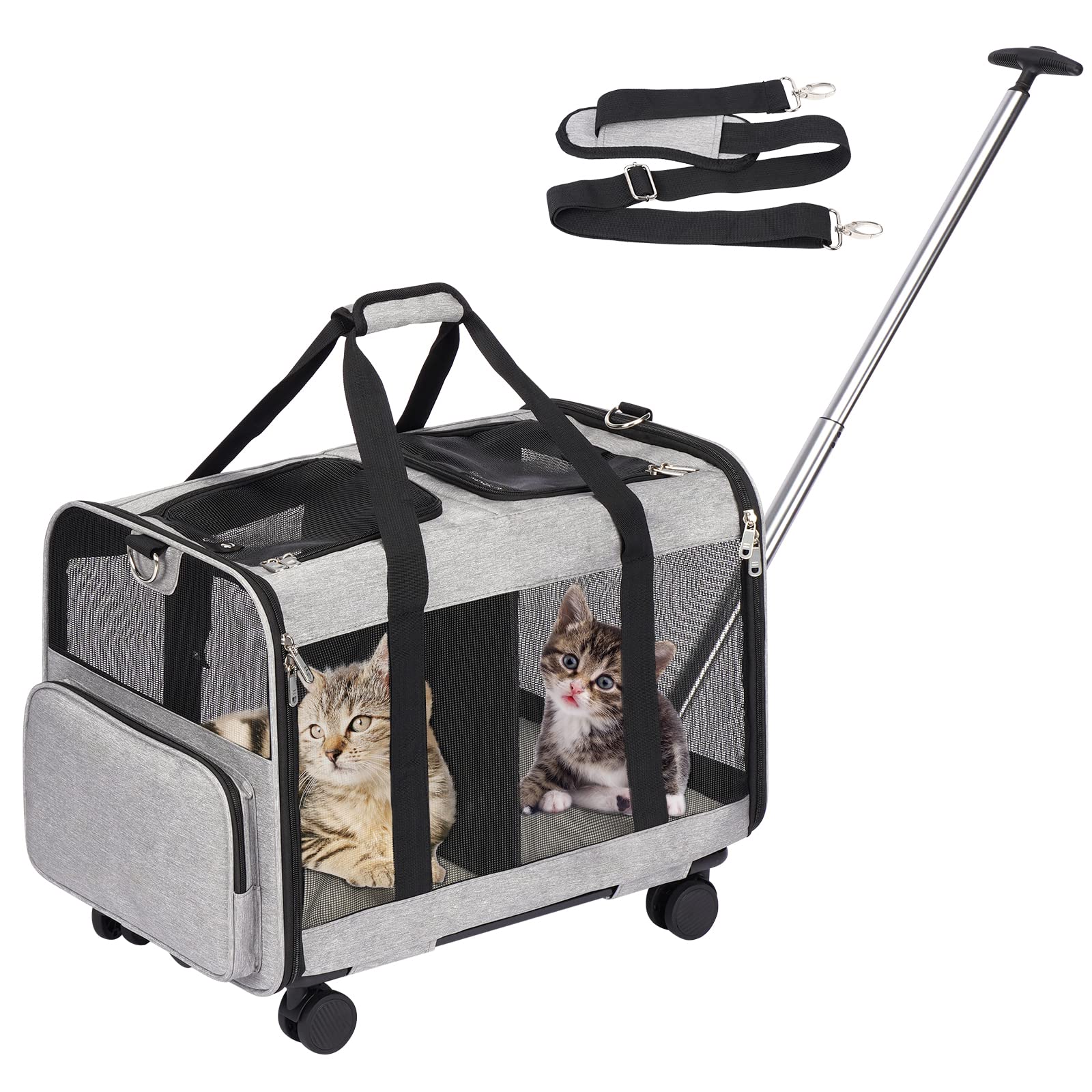 FASNATI trasportino doppio scomparto per cani e gatti in offerta Amazon: viaggio facile col 50% di sconto