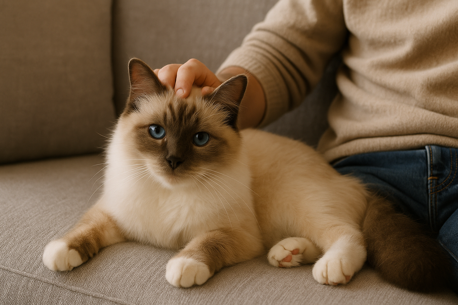 Gatto sacro di birmania: carattere, cura del pelo e gestione di un micio elegante