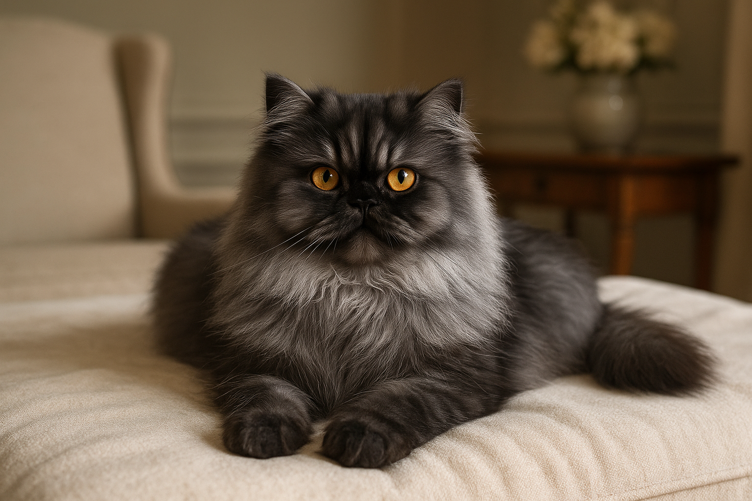 Gatto persiano smoke: fascino e salute del felino dal pelo sfumato