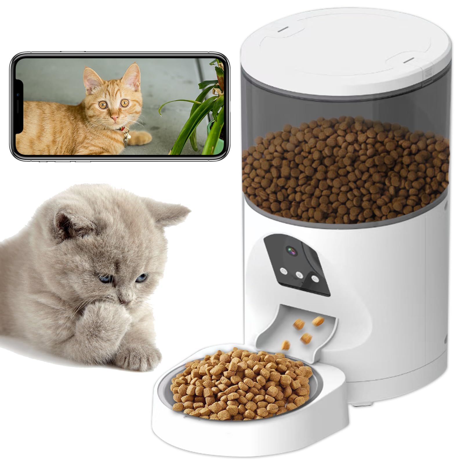 ANTELA distributore intelligente per cani e gatti con telecamera: pasti regolari sotto controllo e interattività