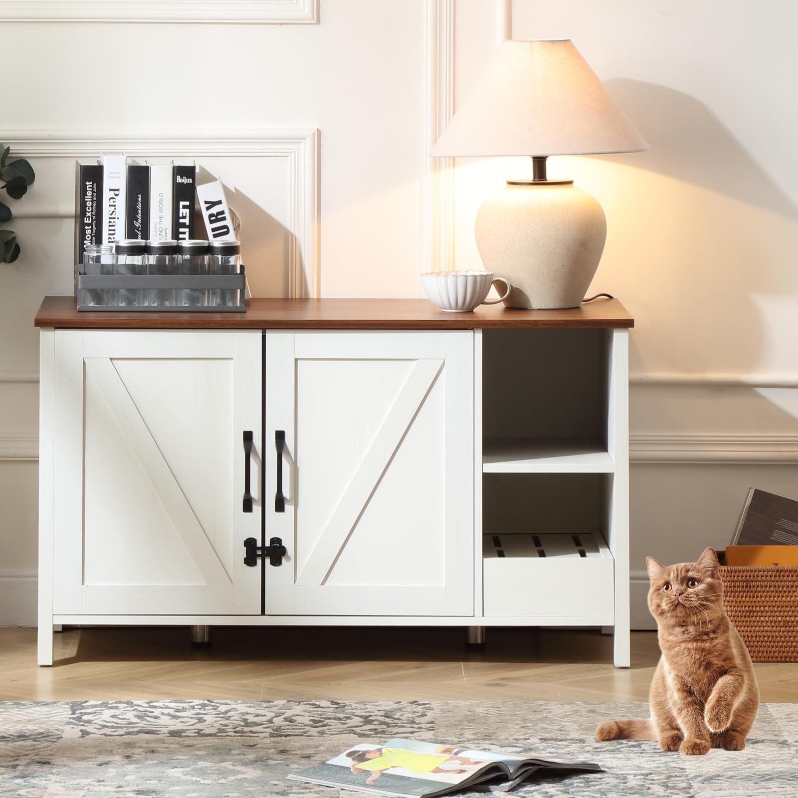 Forest Gravity Cat Cabinet lettiera armadietto per gatti: maxi comfort e spazio in offerta Amazon al 20% di sconto