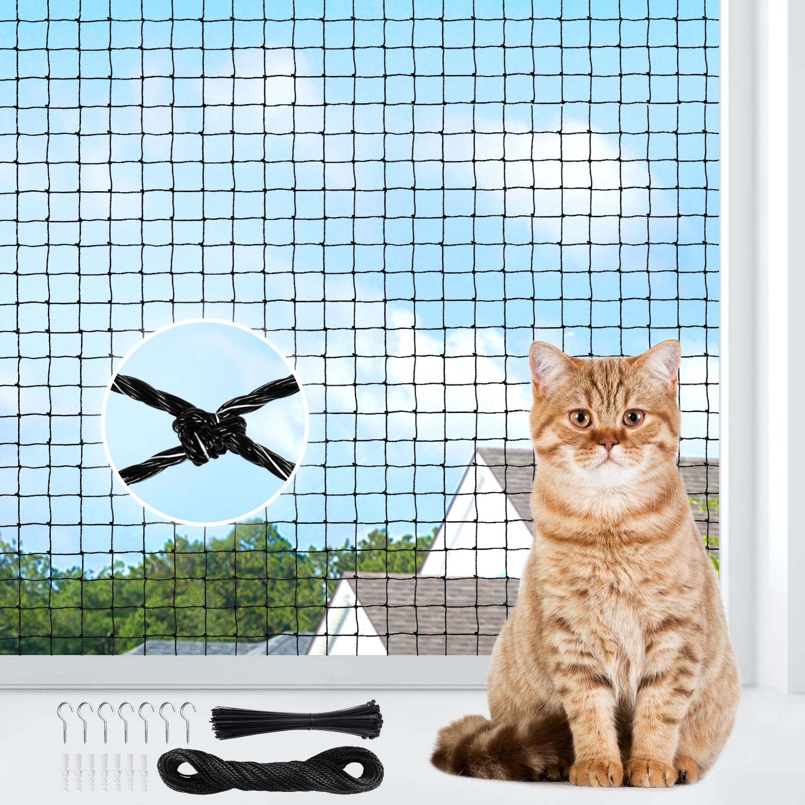 AQhui rete per gatti 3x8m in offerta Amazon: sicurezza e libertà per il tuo balcone con oltre il 40% di sconto