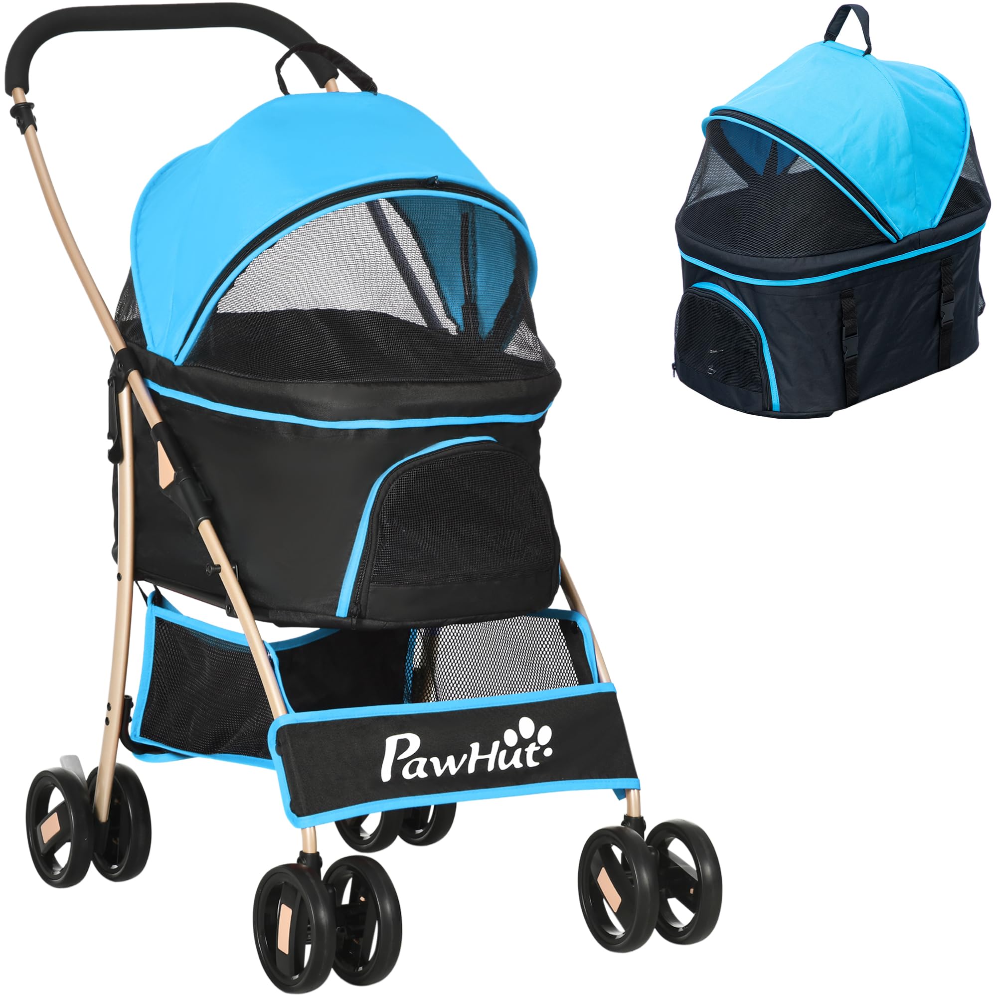 PawHut passeggino per cani 2 in 1 in saldo Amazon: mobilità smart, ora al 24% di sconto