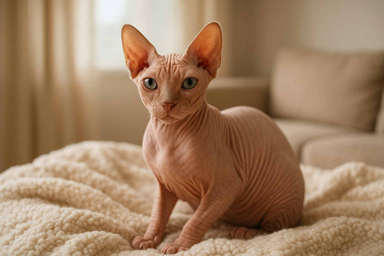 Il gatto sphynx: come gestire salute, pelle e affettività del felino senza pelo
