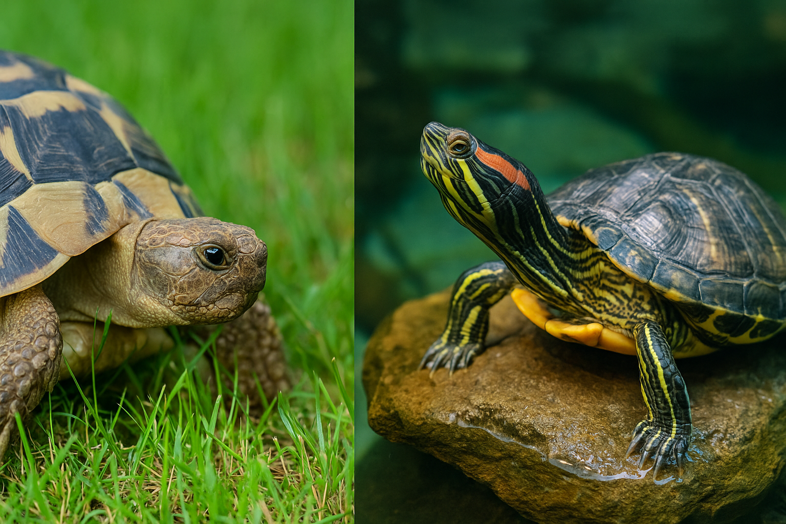 Tartarughe domestiche: scegliere tra terra e acqua, habitat e cura per piccoli appassionati