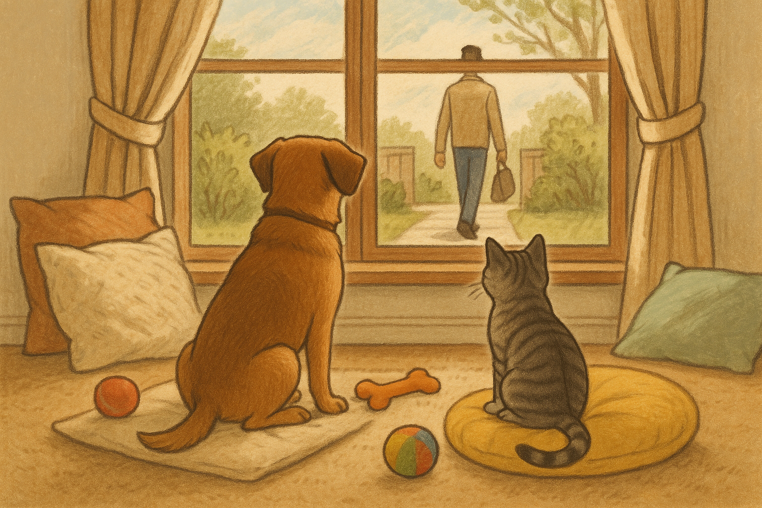 Animali domestici e il ritorno al lavoro dei proprietari: come prevenire stress e ansia da separazione