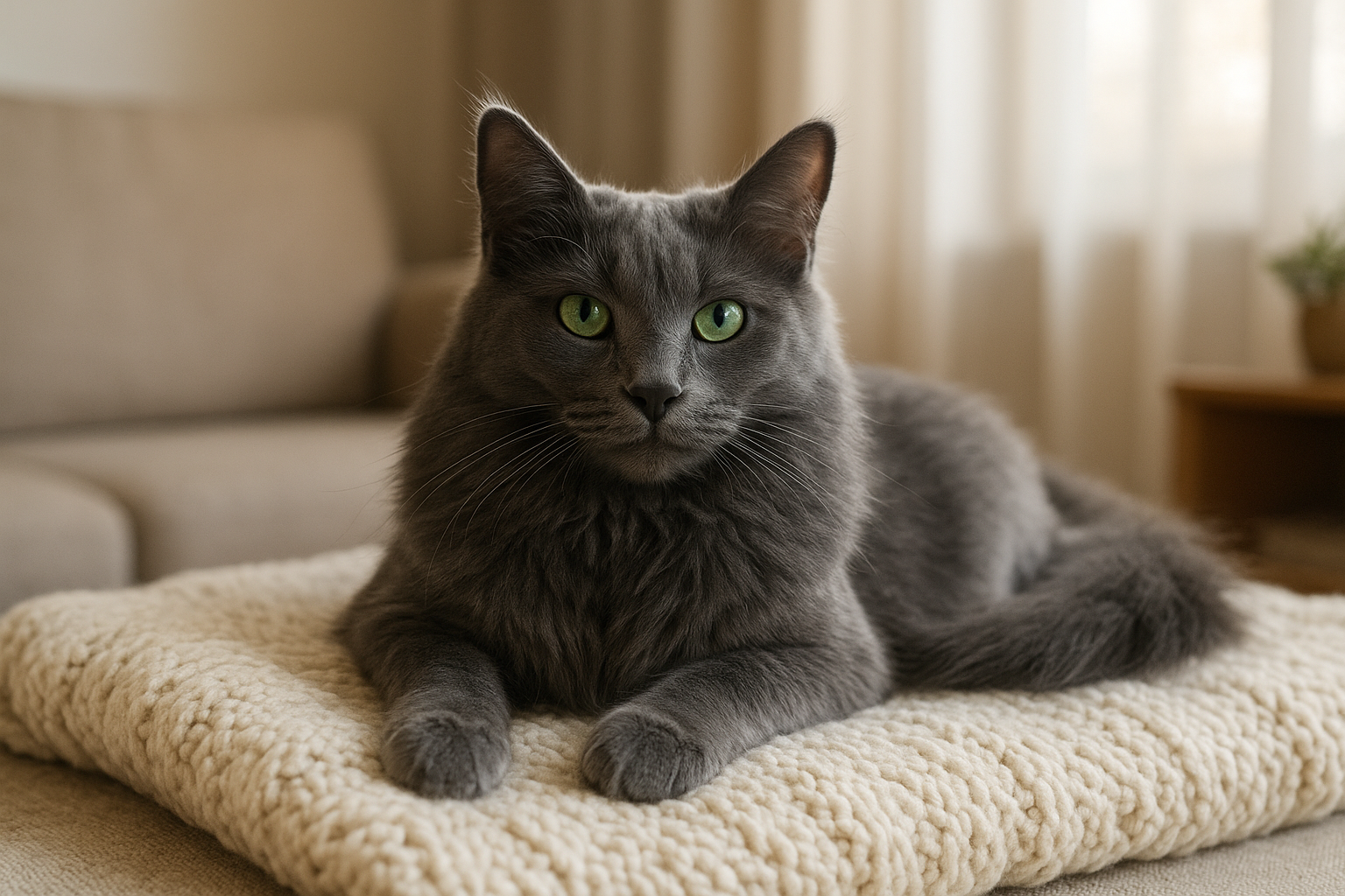 Gatto nebelung: eleganza e benessere di una razza rara dal pelo blu
