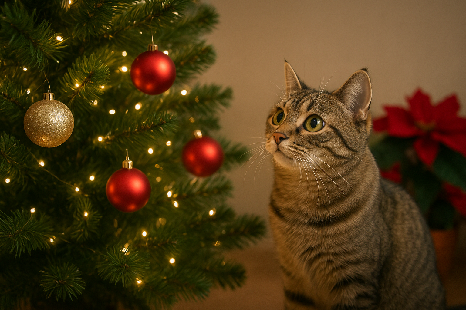 Gatto e festività natalizie: prevenire i pericoli in casa e vivere il Natale sereni