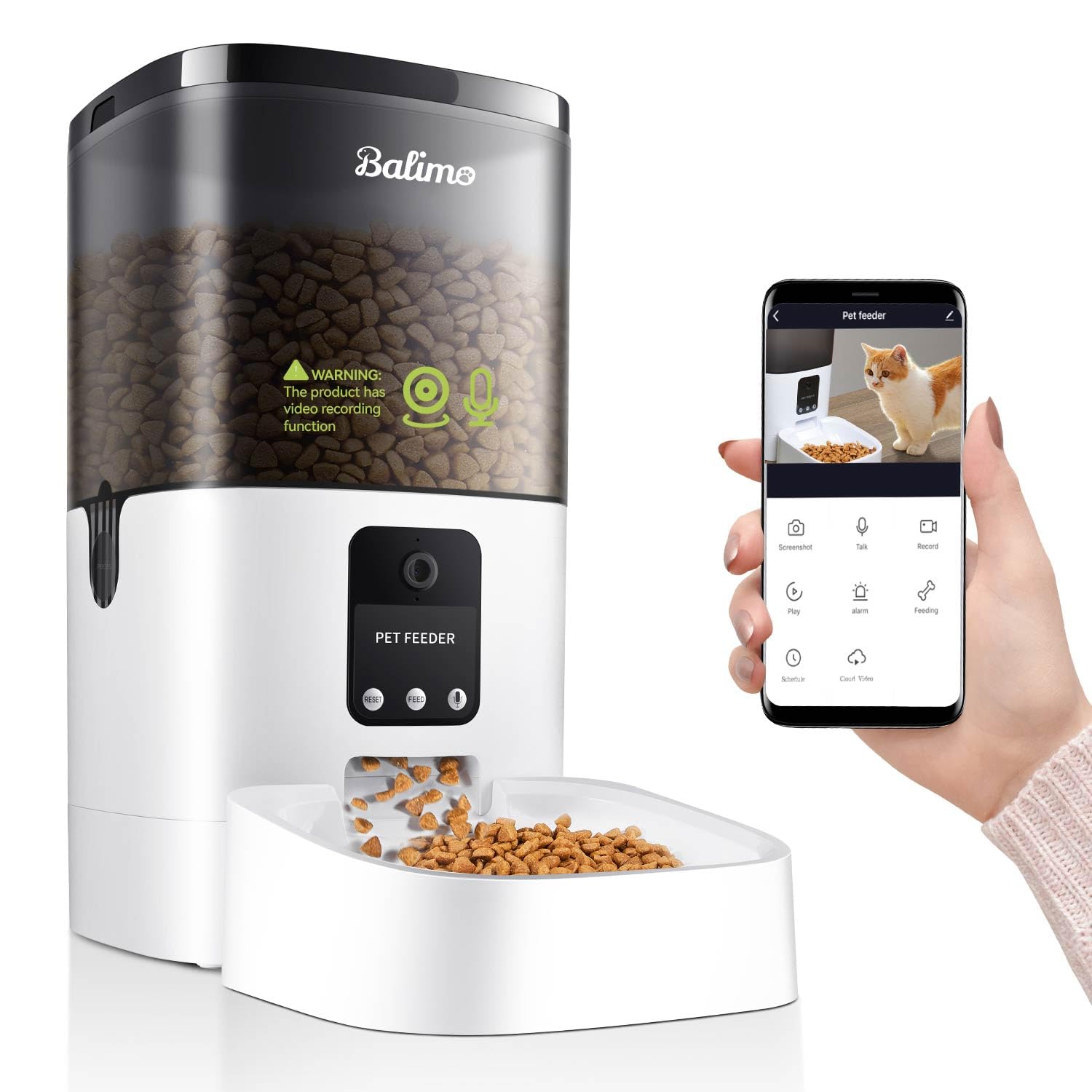 Balimo distributore automatico cibo gatti con telecamera: pasti sotto controllo anche fuori casa