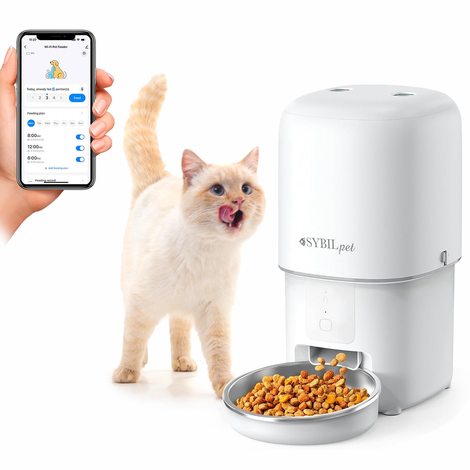 SYBILPET distributore automatico cibo gatti: tecnologia smart per l’alimentazione quotidiana