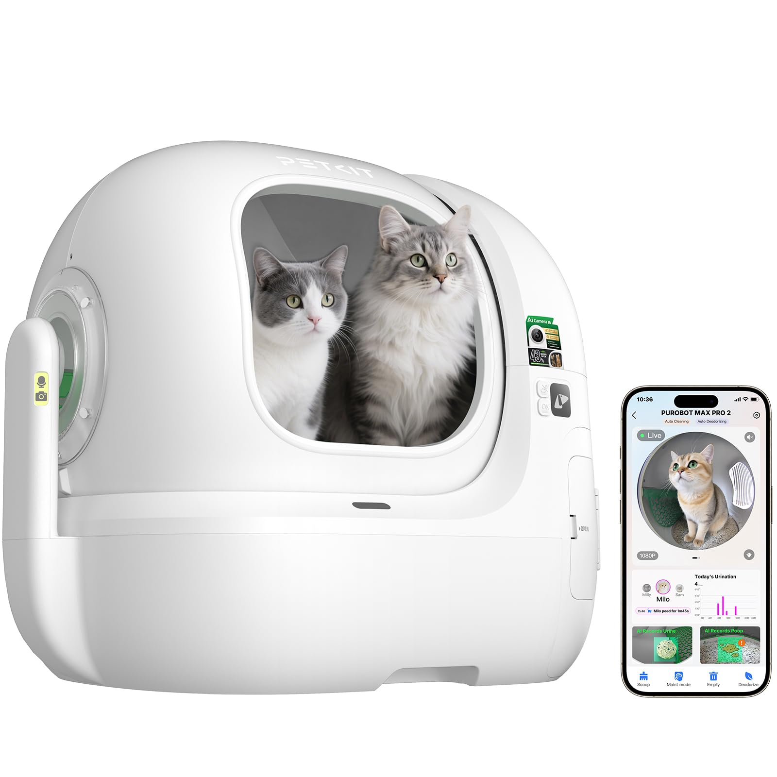 PETKIT PUROBOT MAX PRO 2 lettiera gatto autopulente: tecnologia, igiene e comfort per più gatti