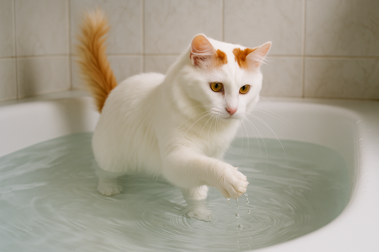 Gatto turco van: avventure acquatiche con il felino amante dell’acqua