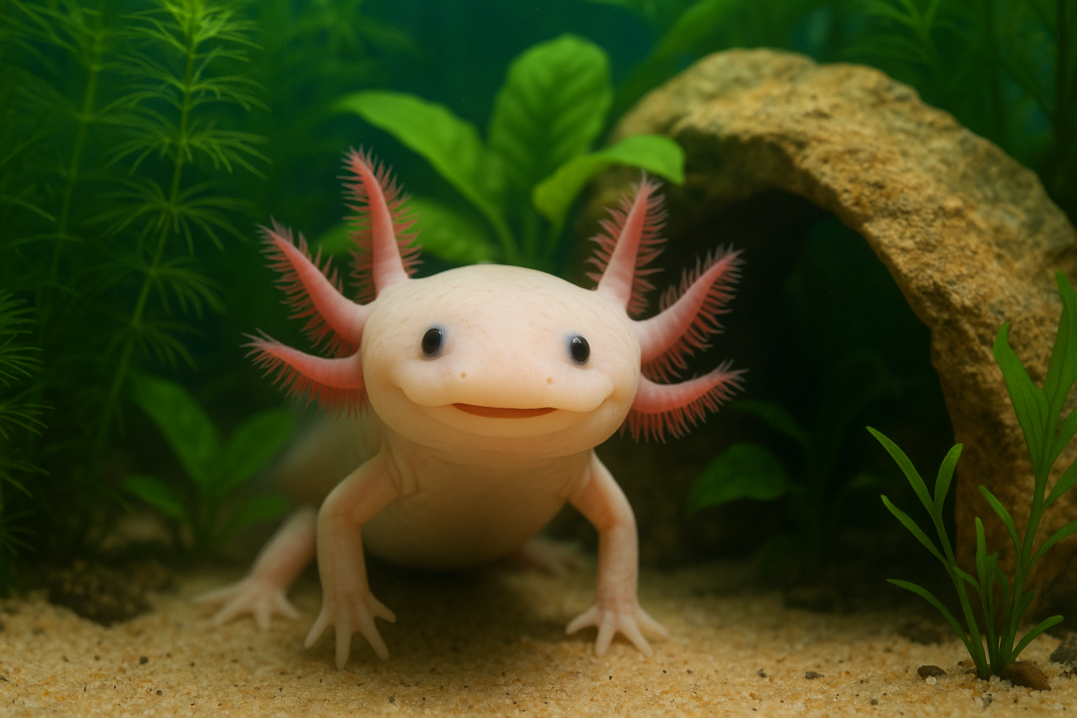 Axolotl domestico: guida pratica per principianti alla cura della salamandra sorridente