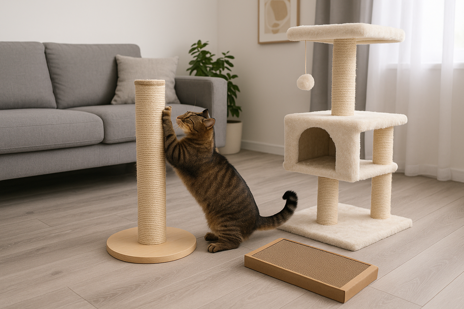 Tiragraffi per gatti: guida alla scelta del modello migliore tra materiali, forme e spazi domestici