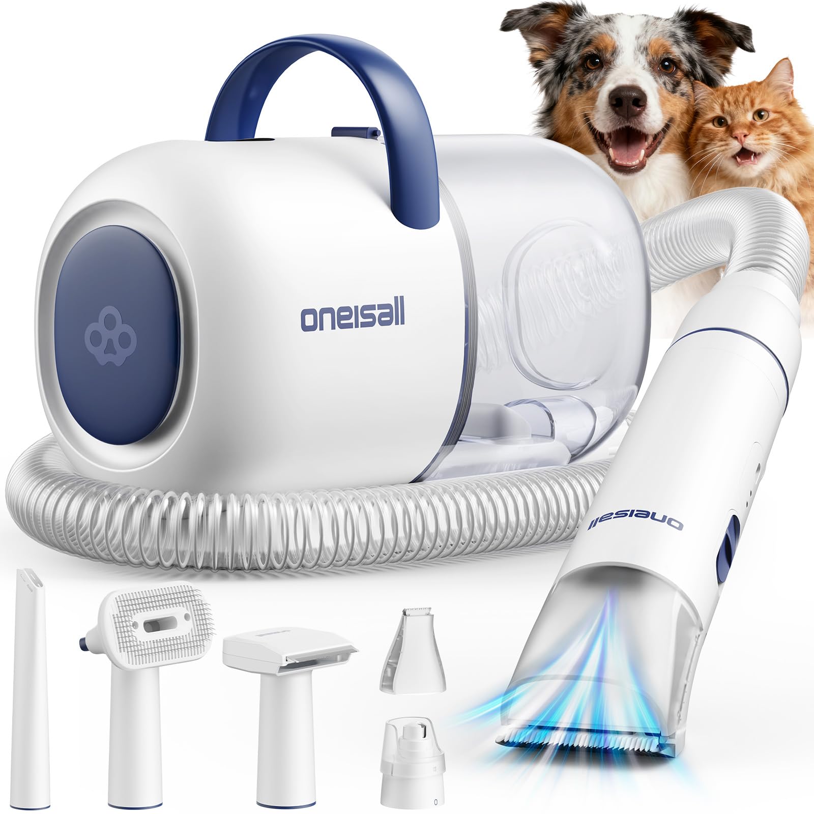 oneisall tagliacapelli aspirapolvere per cani e gatti: grooming silenzioso e casa sempre pulita su Amazon
