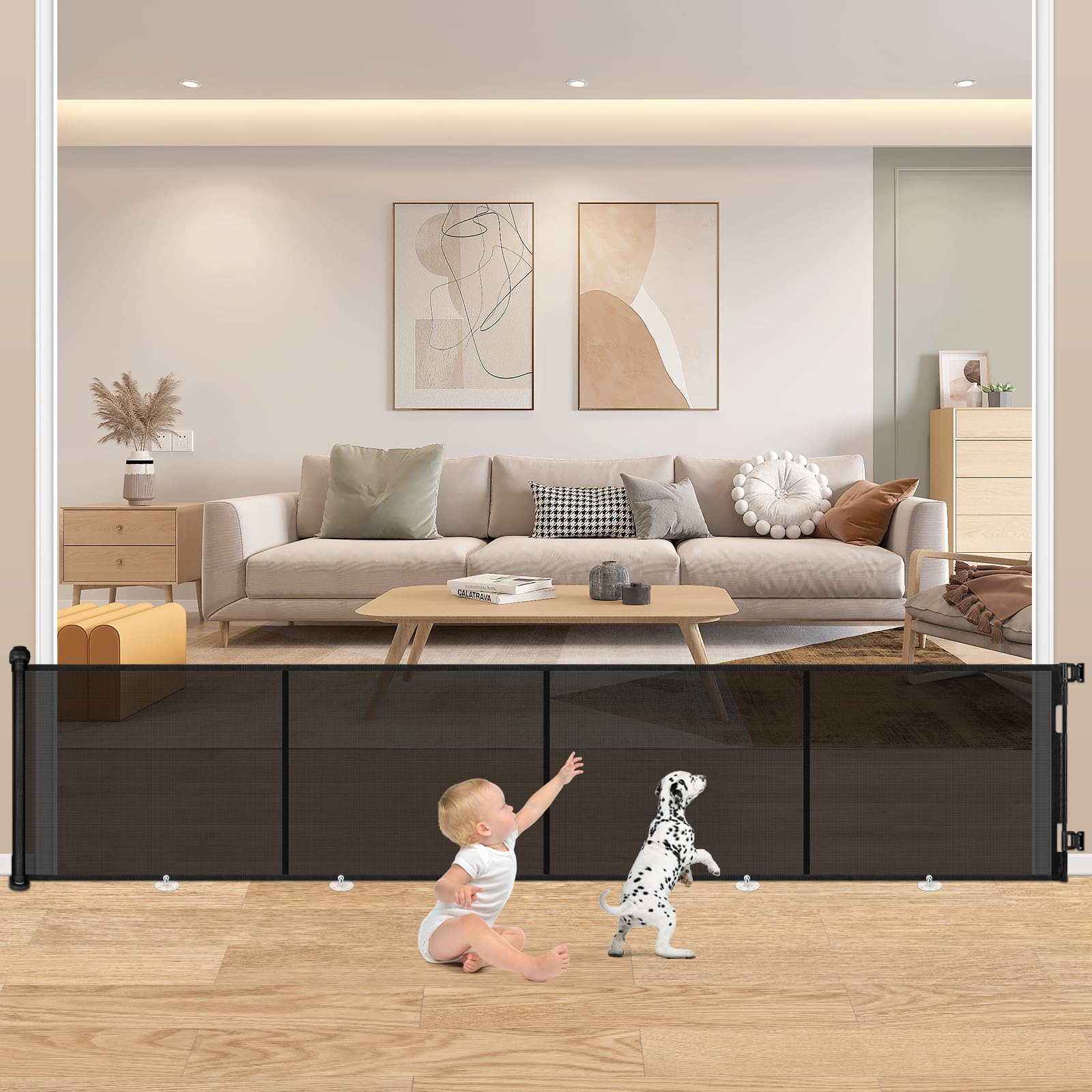 Cancelletto di sicurezza retrattile per cani e bambini, fino a 5 metri: proteggi al meglio i tuoi ambienti