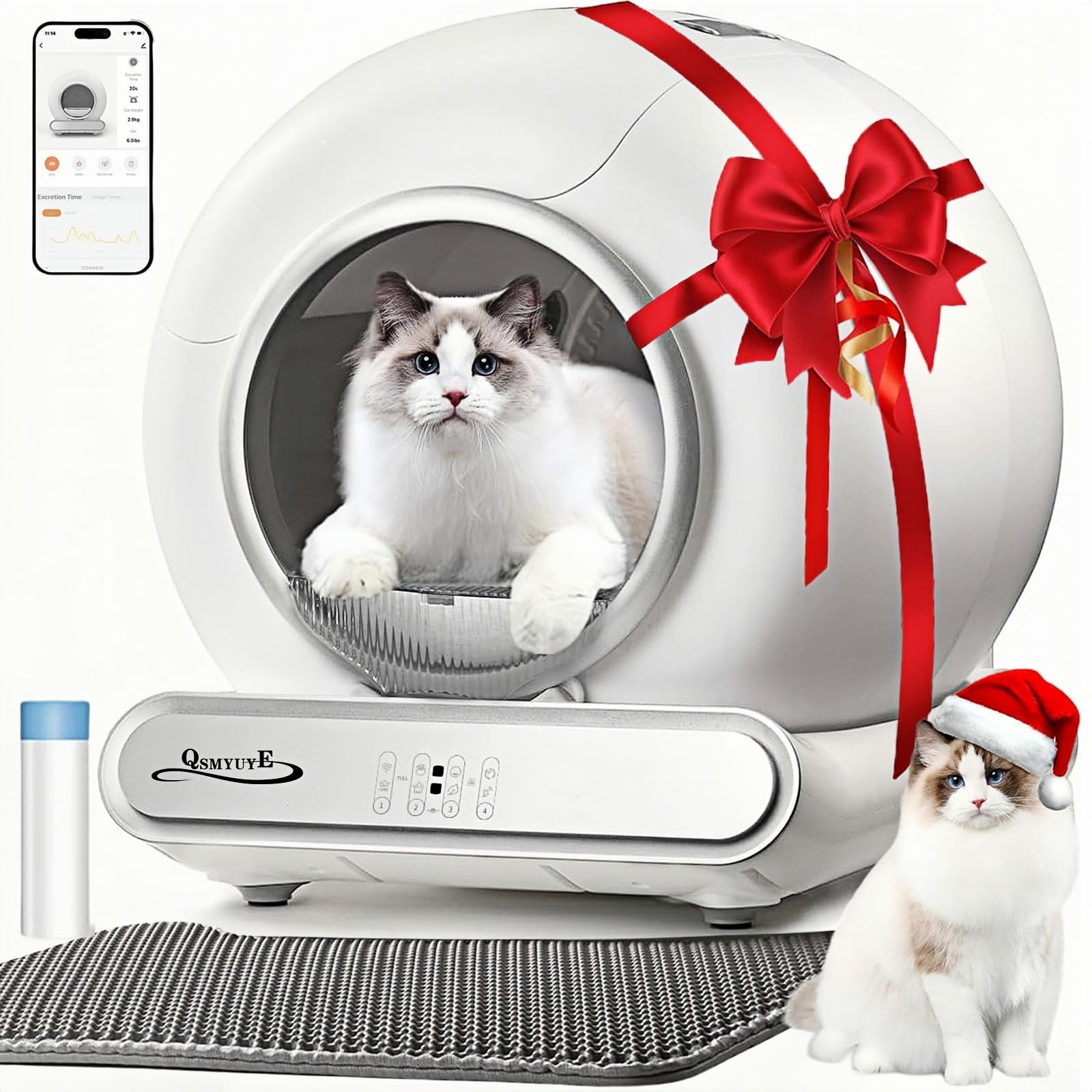 Lettiera gatto autopulente intelligente: gestione smart e pulizia facile con controllo app