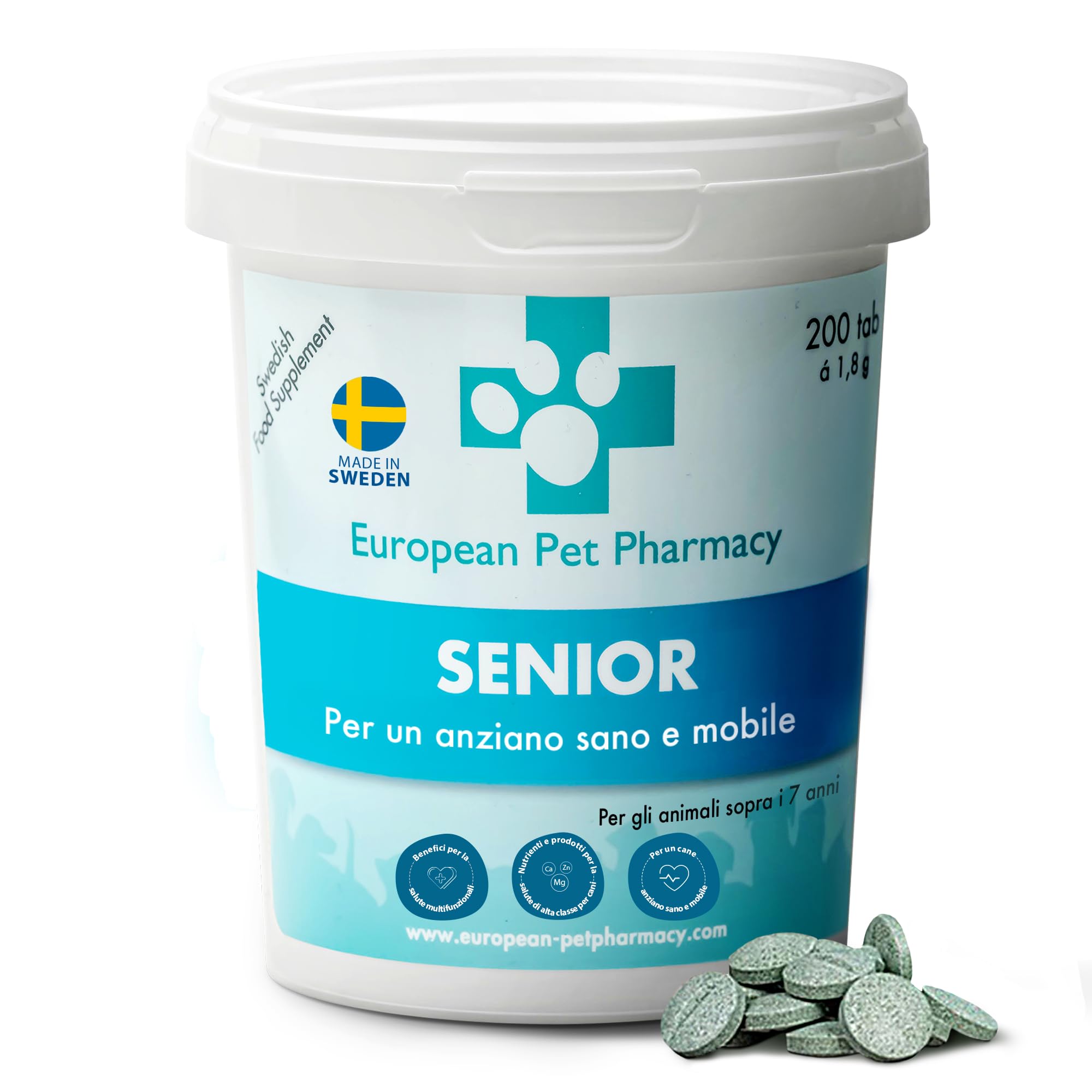 European Pet Pharmacy SENIOR: integratore articolare per cani e gatti senior, comfort e benessere quotidiani