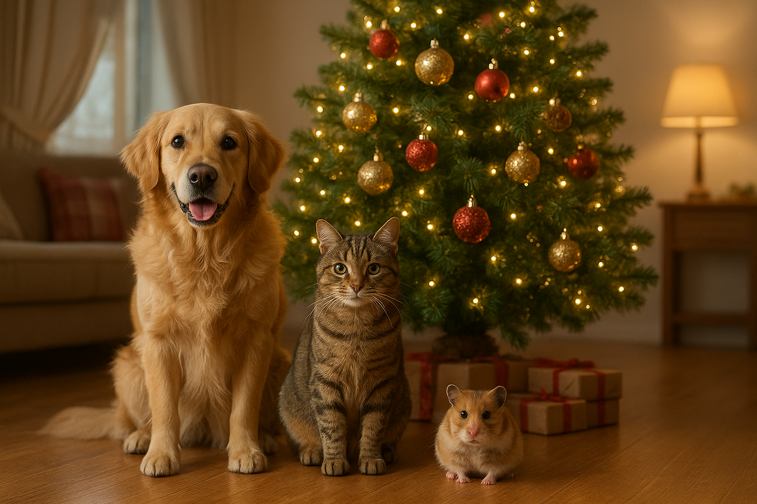 Animali domestici e decorazioni natalizie: come proteggere cani, gatti e roditori dai pericoli delle feste