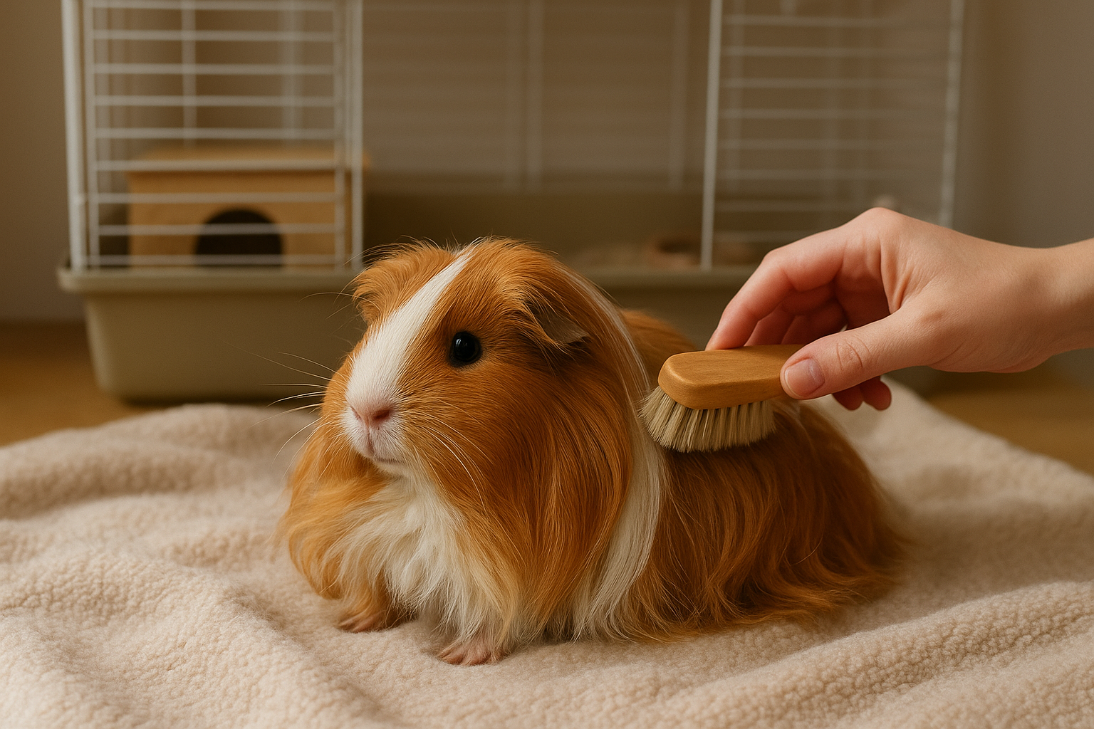 Porcellino d’india a pelo lungo: guida a cure, spazzolatura e benessere