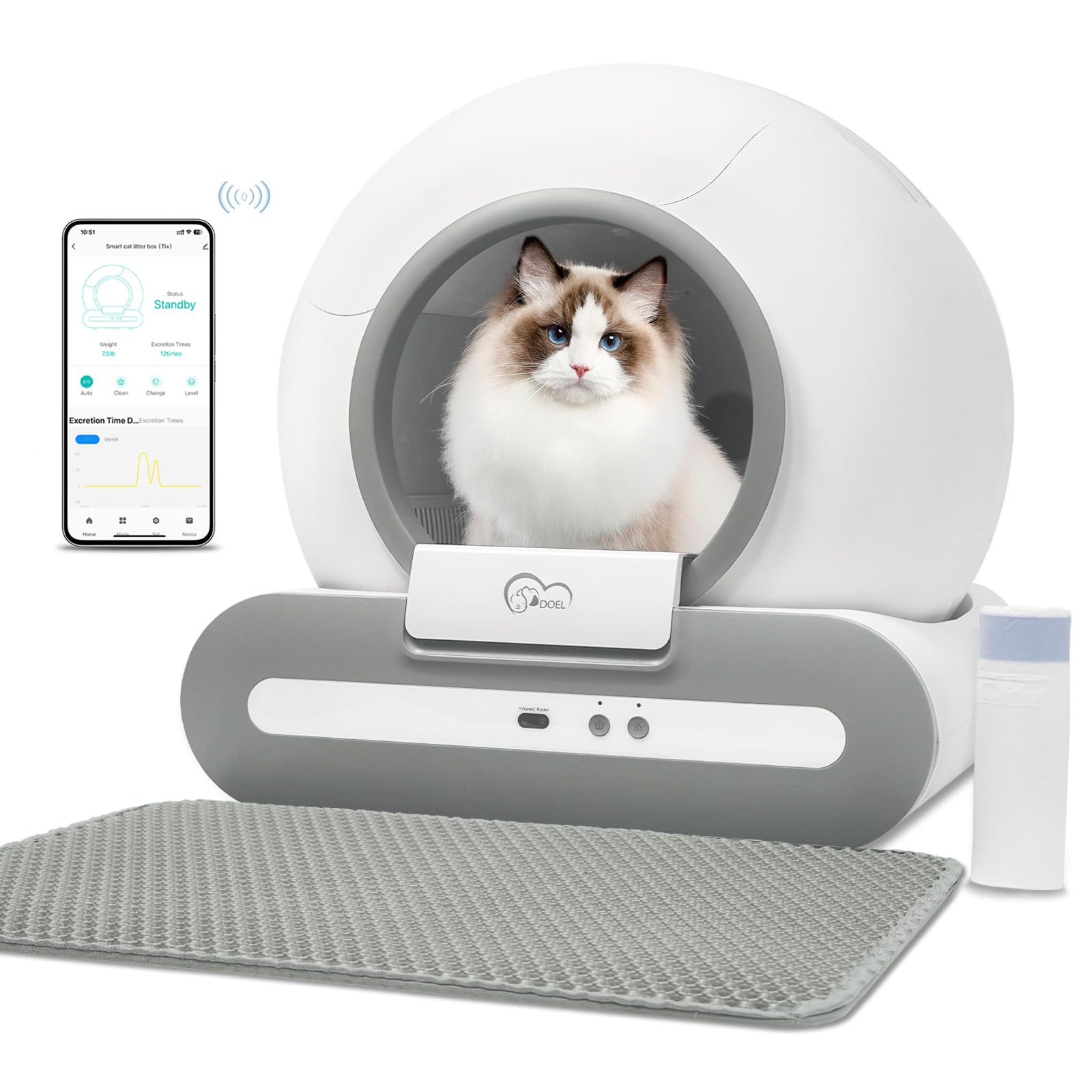 DOEL lettiera autopulente per gatti: tecnologia e igiene di nuova generazione in offerta Amazon