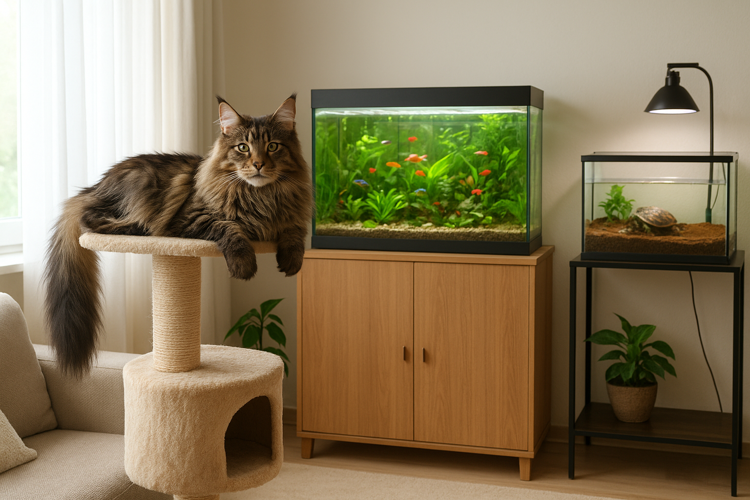 Maine coon, tartarughe e pesci d’acquario: guida ad altri animali da compagnia