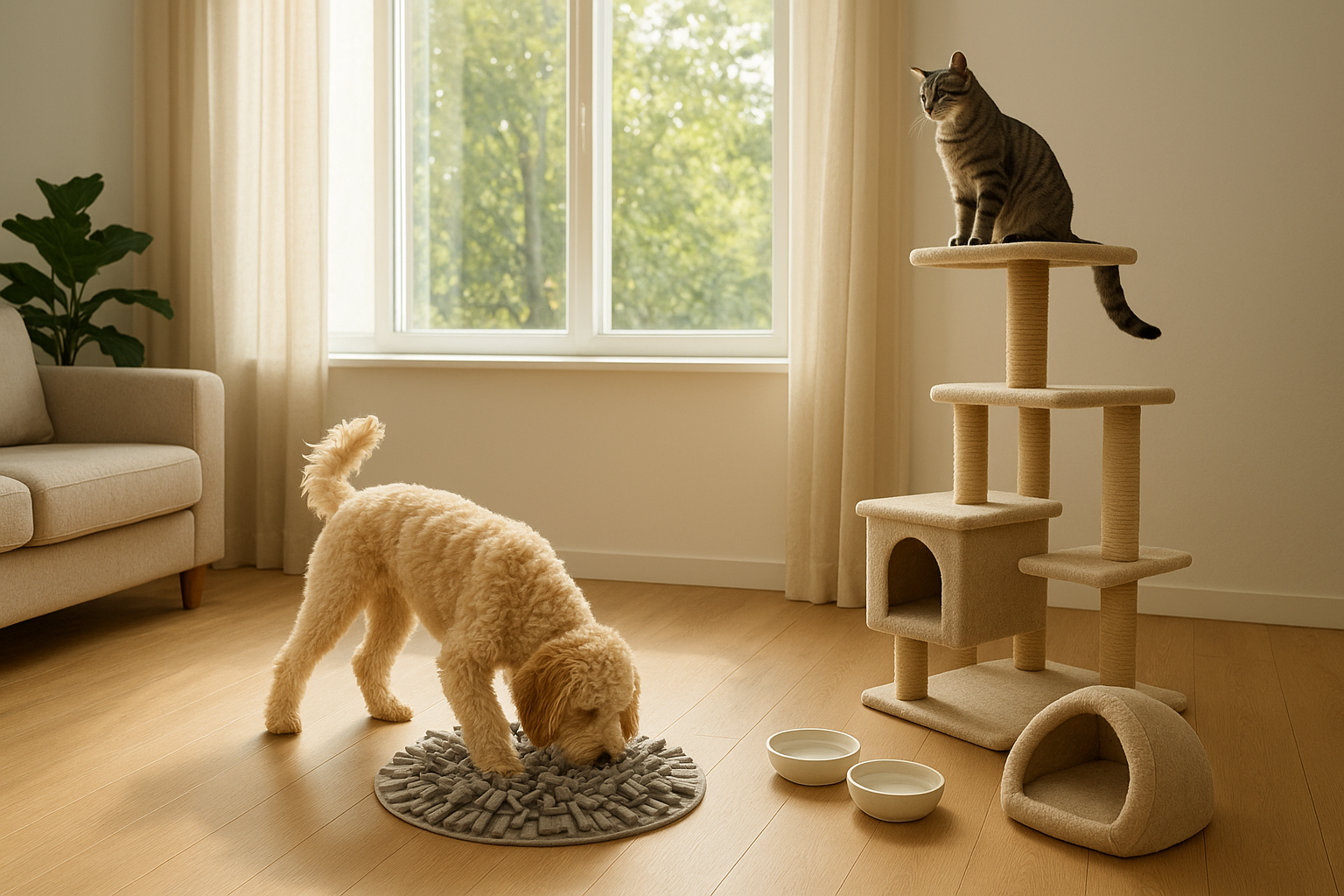 Come vivono i cani e i gatti in appartamento: giochi, routine e benessere quotidiano