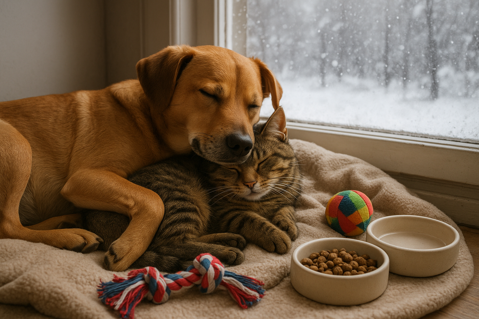 Animali domestici e routine invernale: come aiutarli a superare freddo, noia e cambi di abitudini