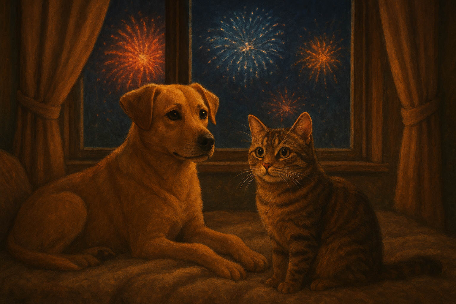 Animali domestici e cambio dell’anno: come aiutare cani, gatti e piccoli pet a gestire i rumori dei festeggiamenti