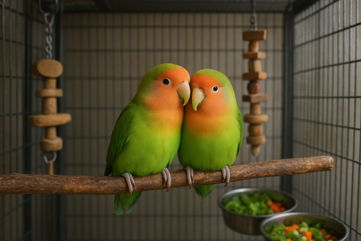 Pappagalli inseparabili: quanto vivono, cosa mangiano e come allestire la gabbia