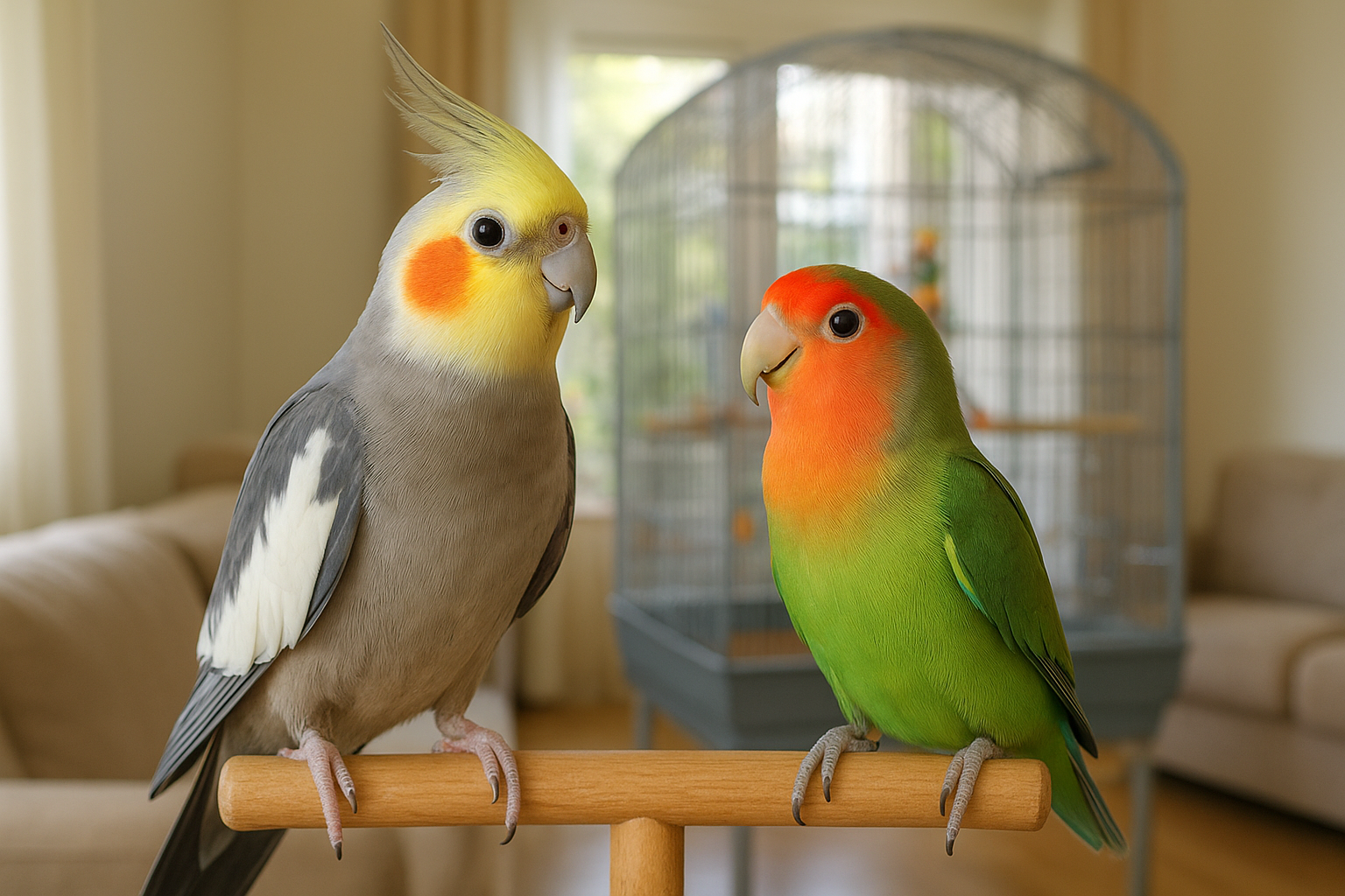 Pappagallo inseparabile e calopsite: guida base per chi vuole il primo pappagallo da compagnia