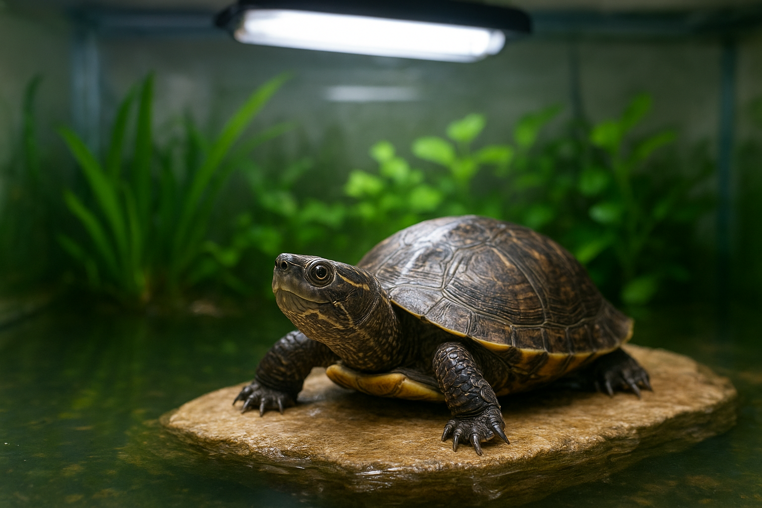 Tartarughe d’acqua dolce in casa: vasca, illuminazione, alimentazione e norme da conoscere nel 2026